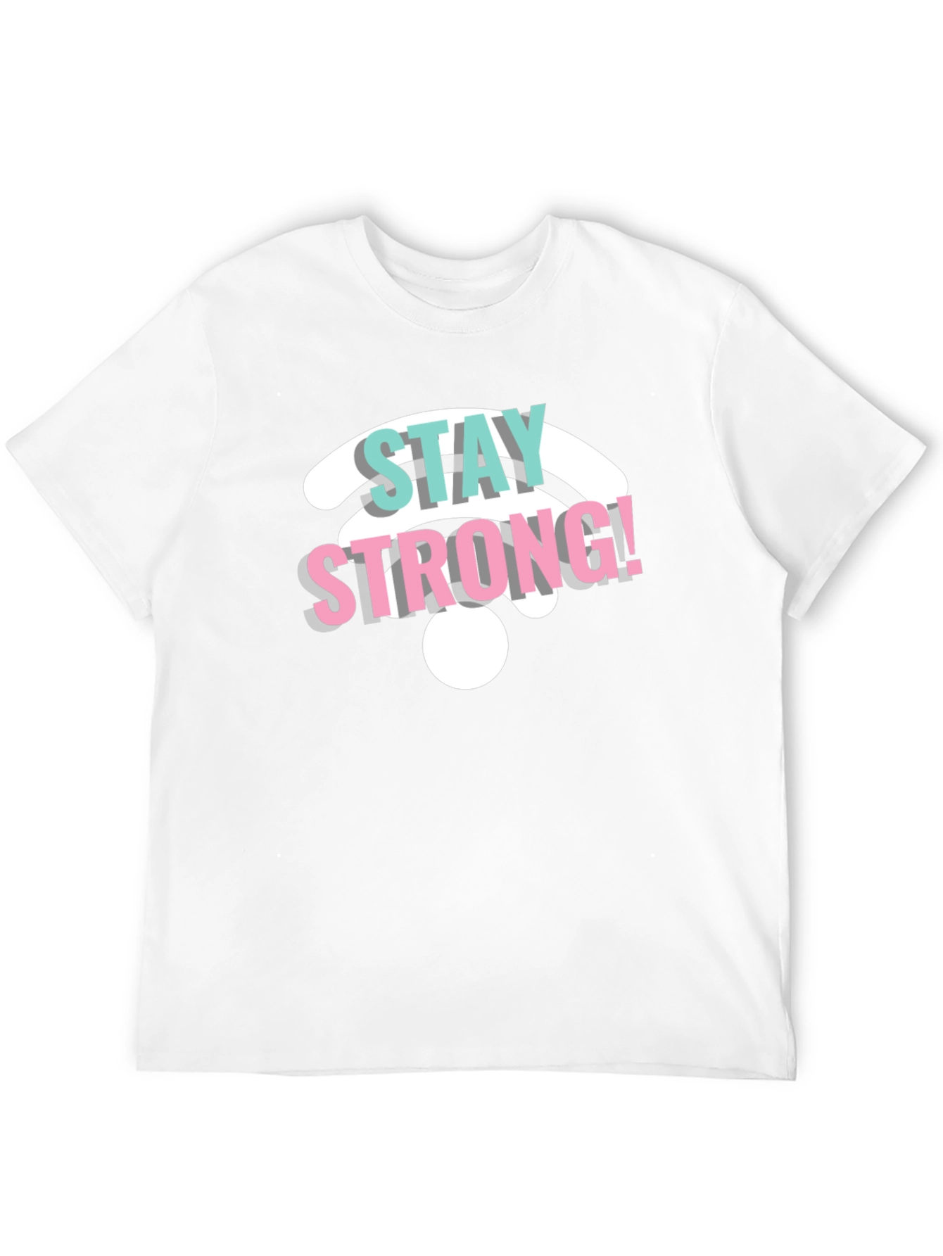 Stay Strong Wi-Fi Graphic Tee - Black Casual T-Shirt