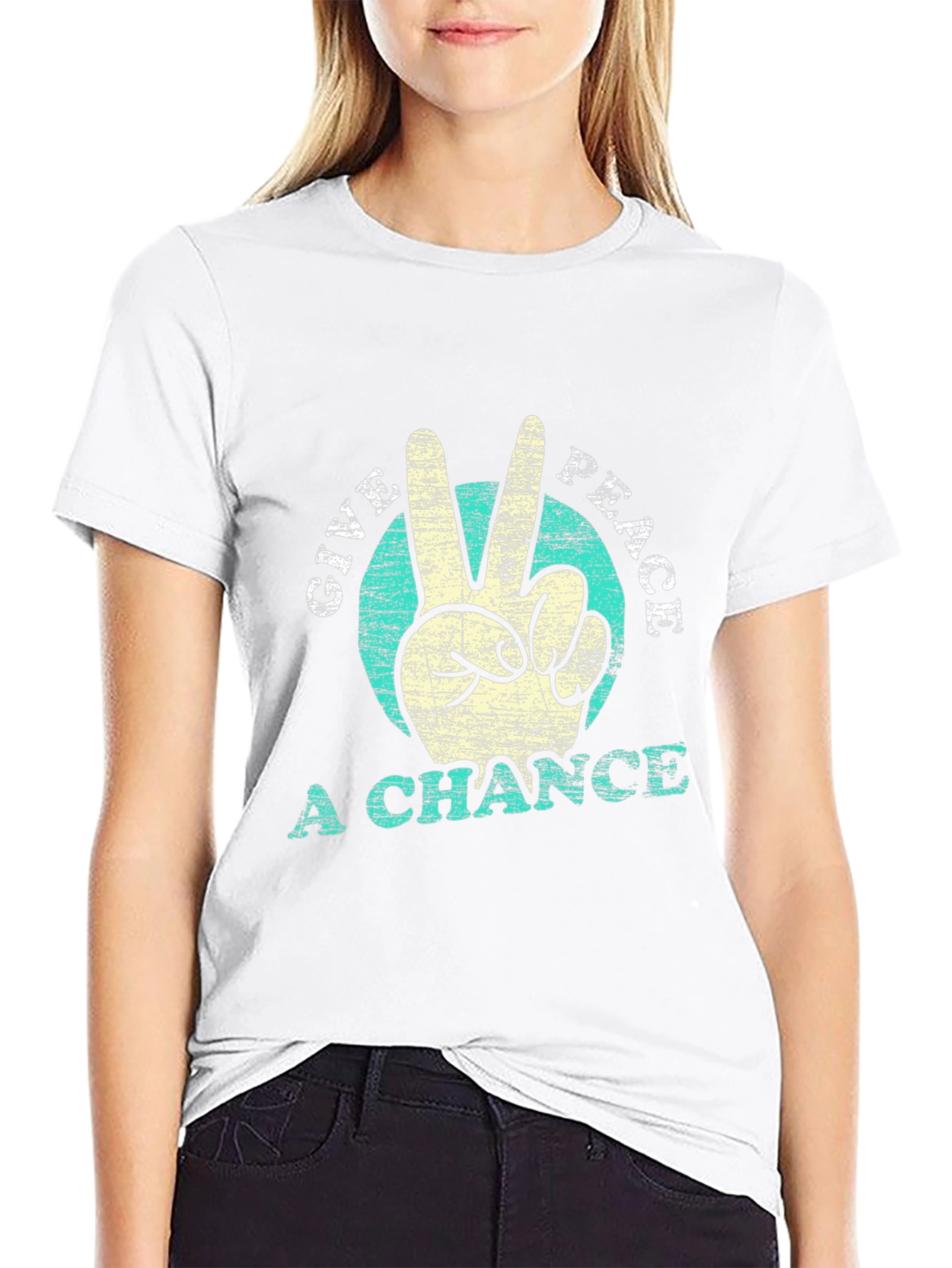 Give Peace a Chance T-Shirt - Retro Style