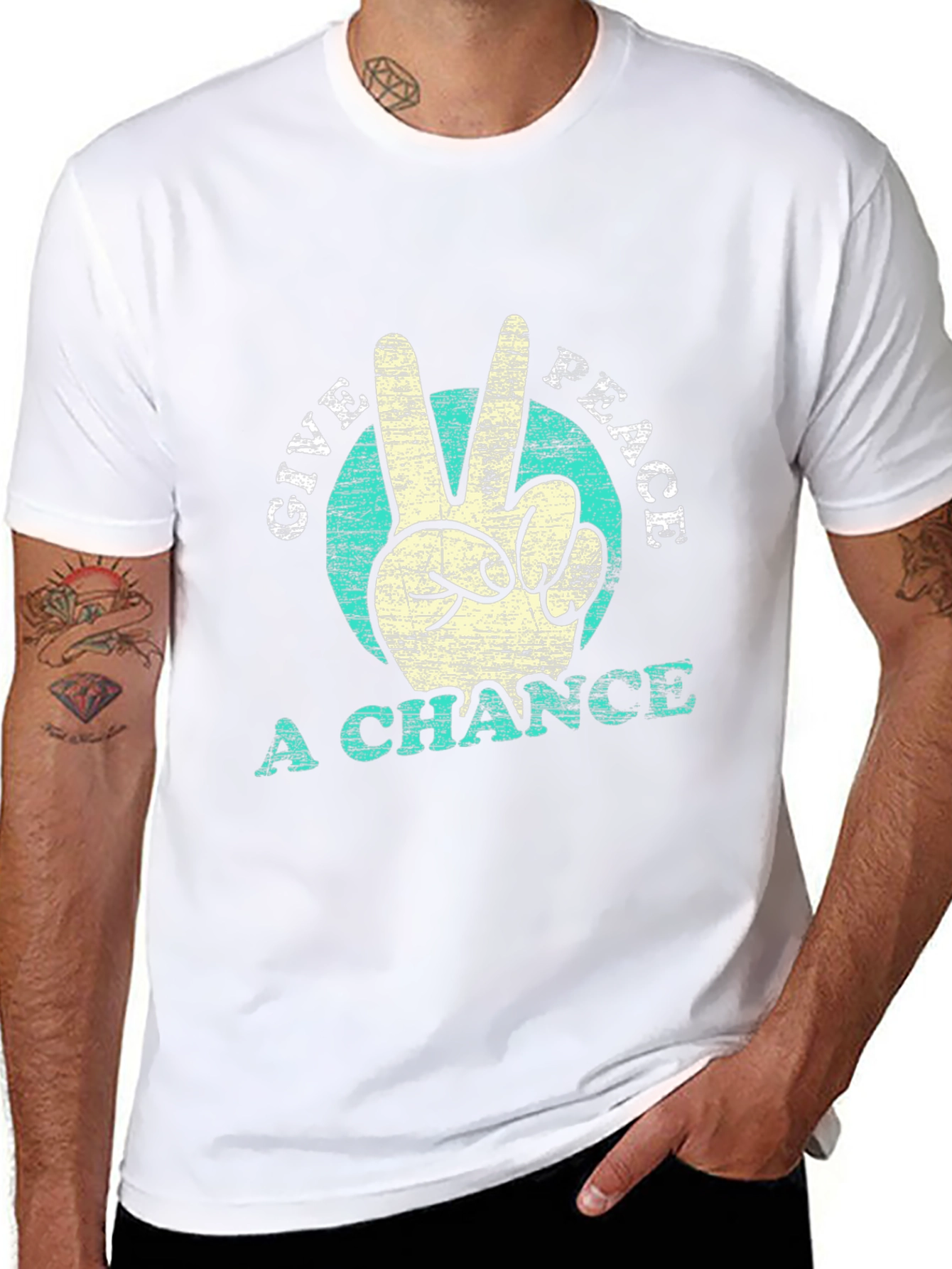 Give Peace a Chance T-Shirt - Retro Style