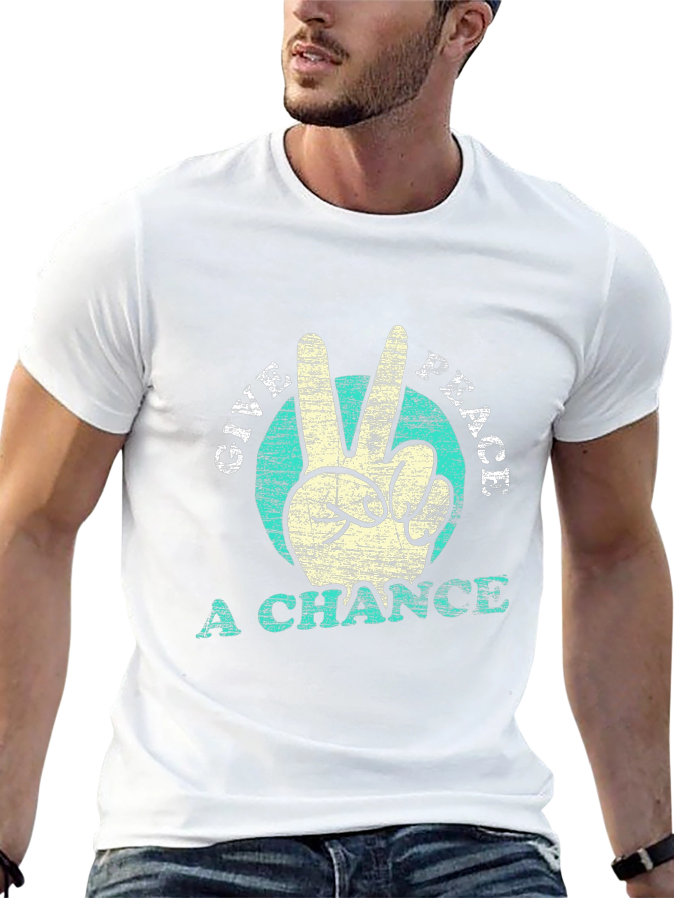 Give Peace a Chance T-Shirt - Retro Style