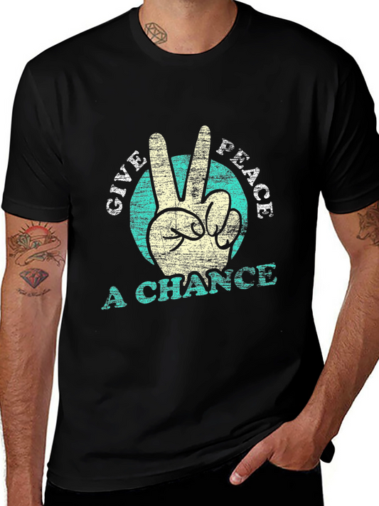 Give Peace a Chance T-Shirt - Retro Style