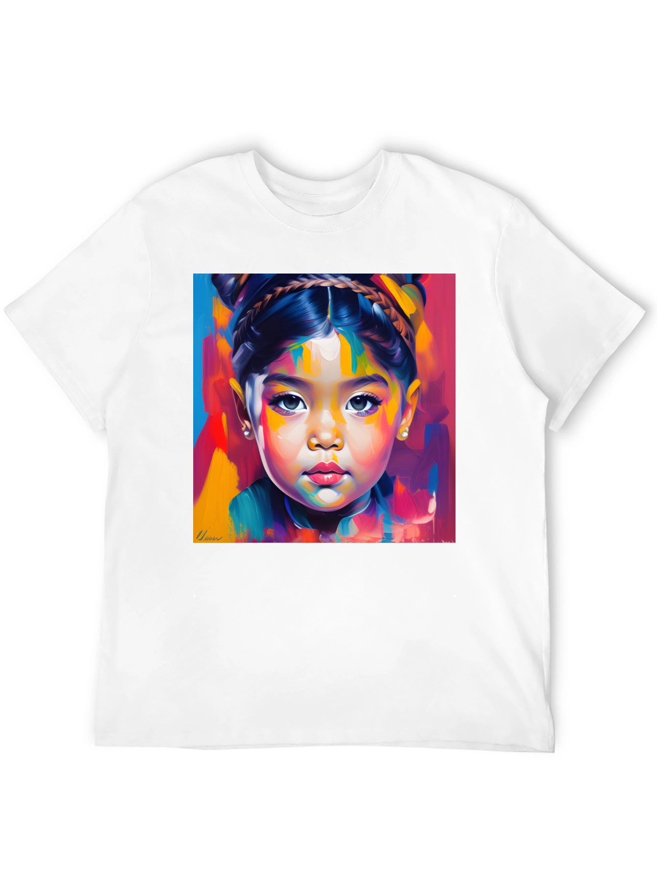 Artistic Portrait Black T-Shirt