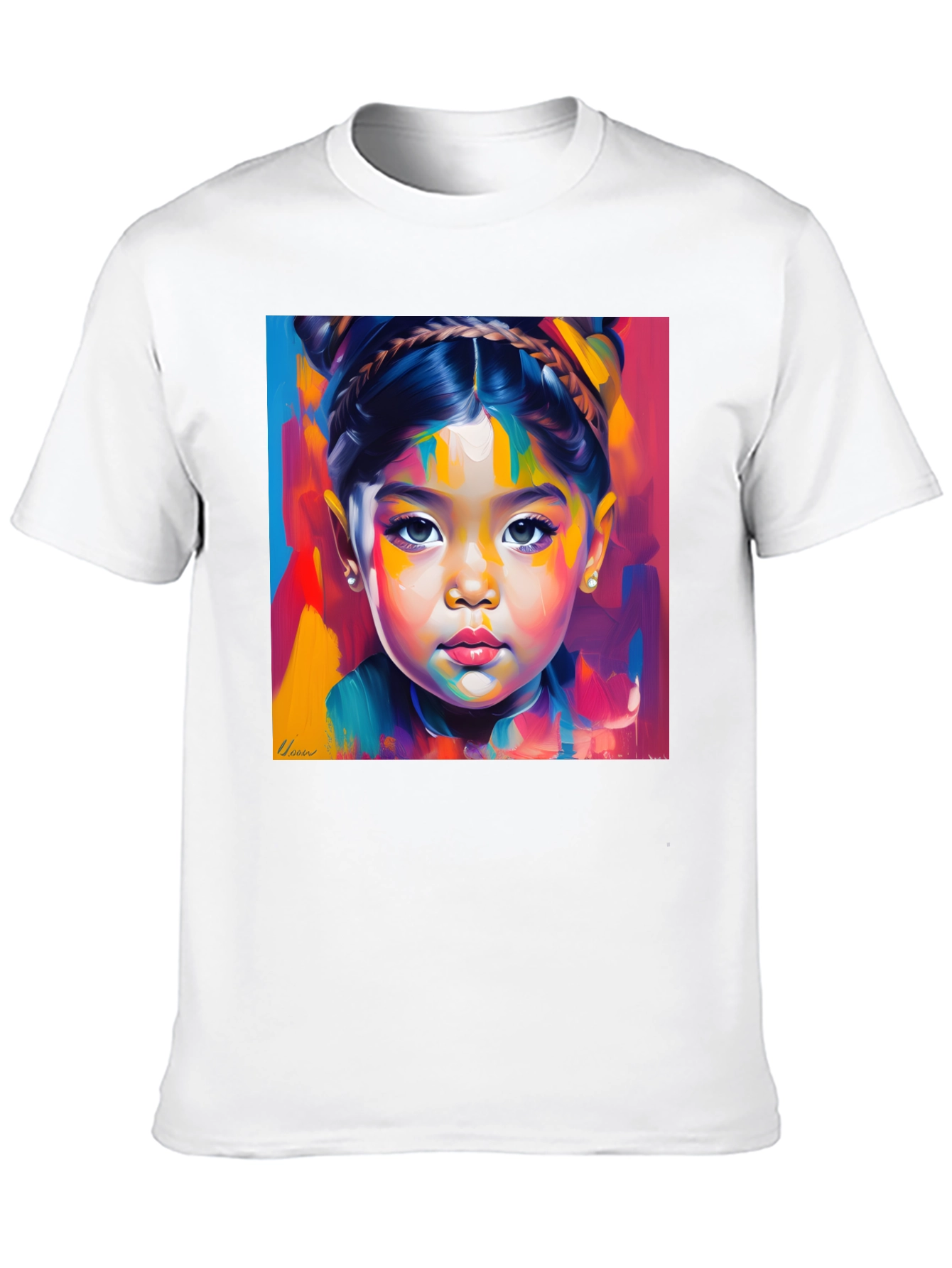 Artistic Portrait Black T-Shirt