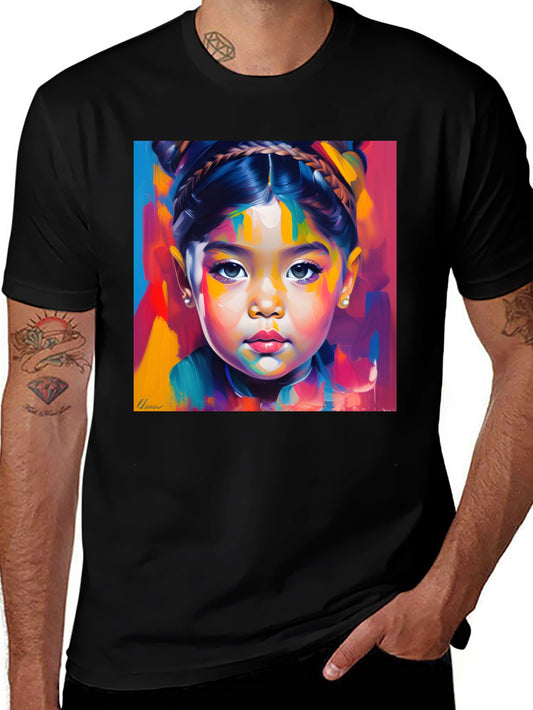Artistic Portrait Black T-Shirt