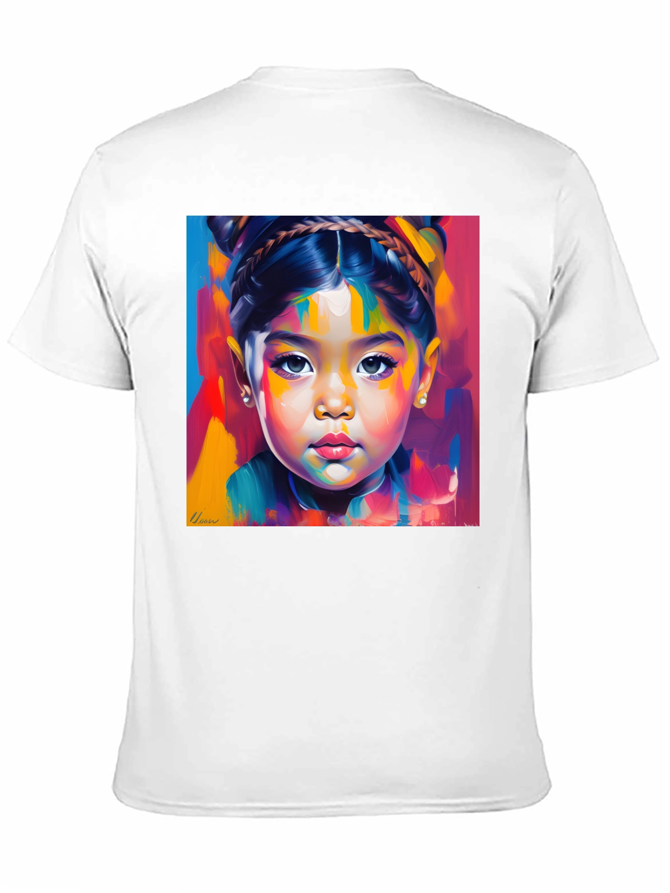 Artistic Portrait Black T-Shirt