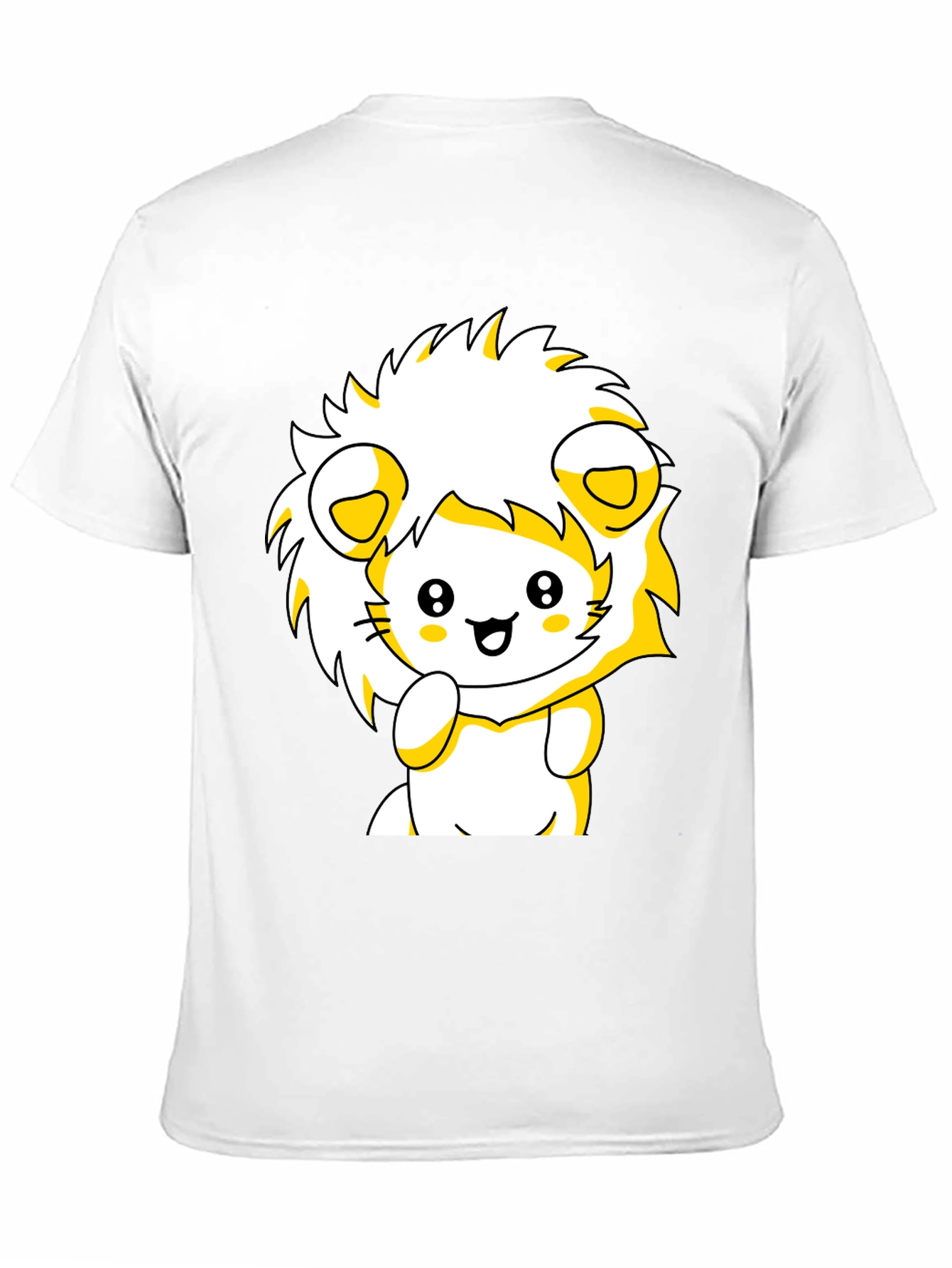 Cute Lion Graphic Tee - Black