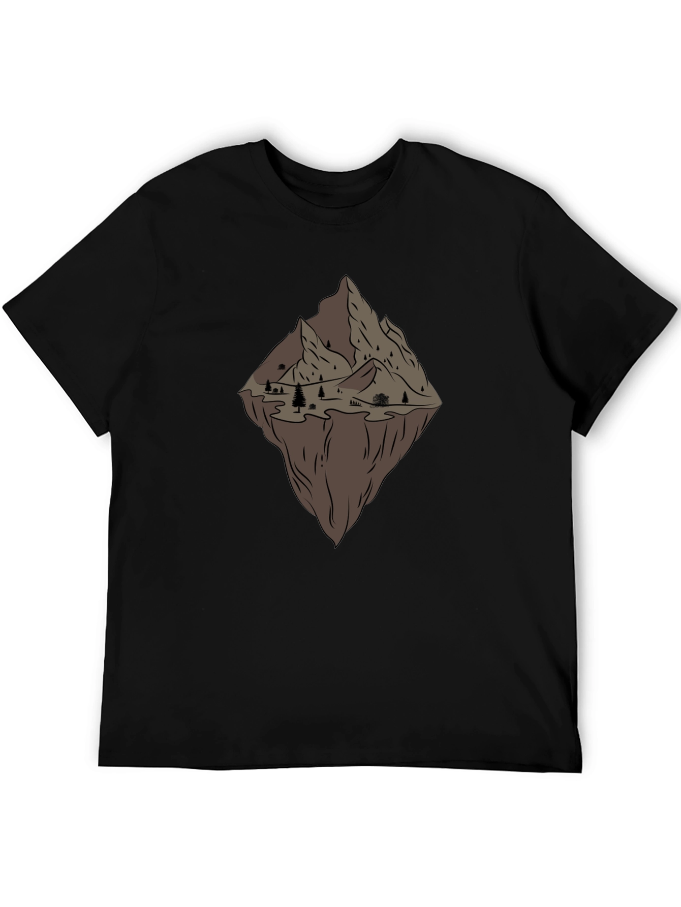 Mountain Graphic Tee - Black Casual Comfort