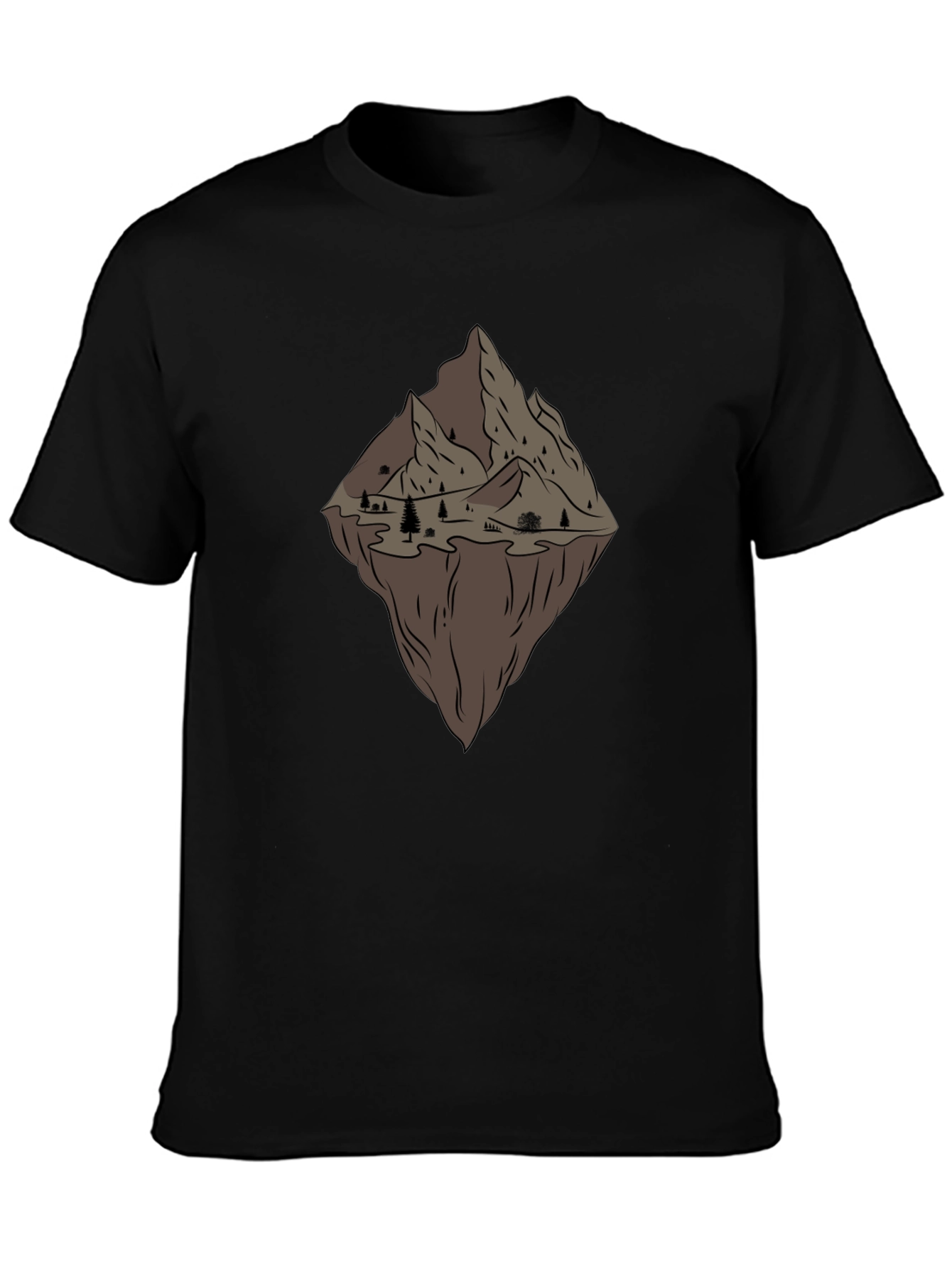 Mountain Graphic Tee - Black Casual Comfort