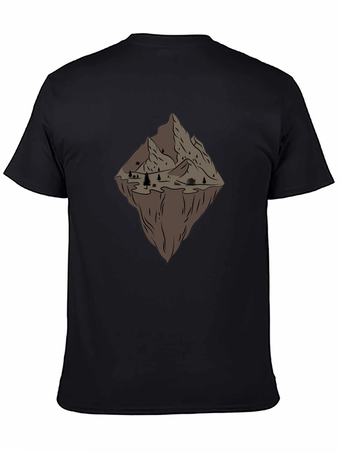 Mountain Graphic Tee - Black Casual Comfort