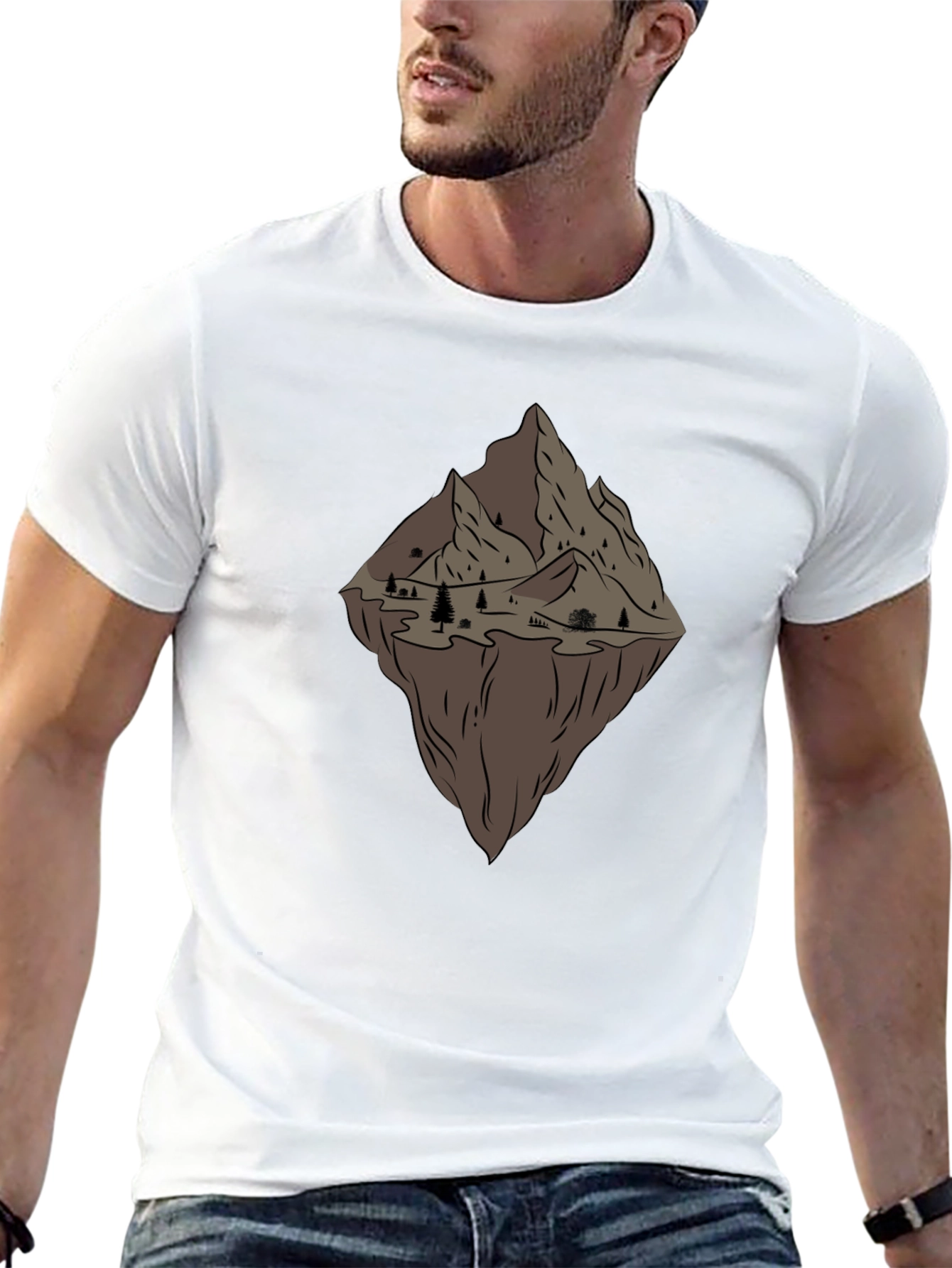 Mountain Graphic Tee - Black Casual Comfort