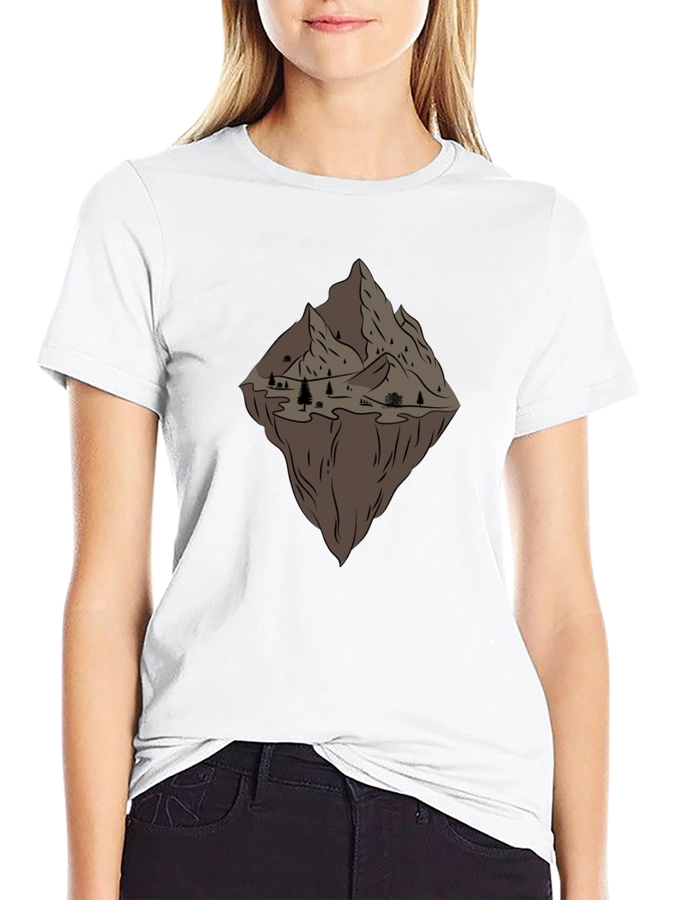 Mountain Graphic Tee - Black Casual Comfort