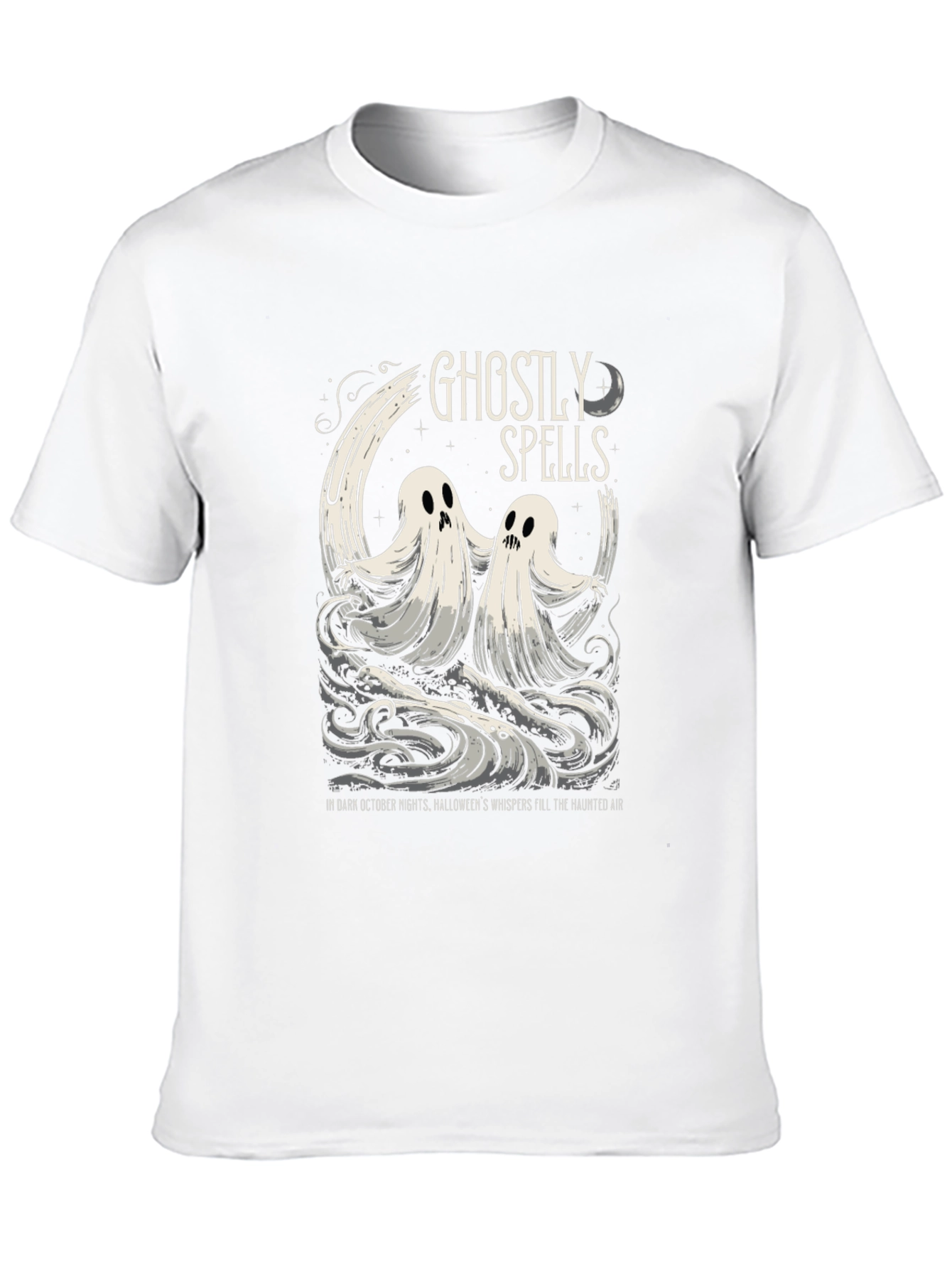 Ghostly Spells Graphic Tee - Halloween Shirt