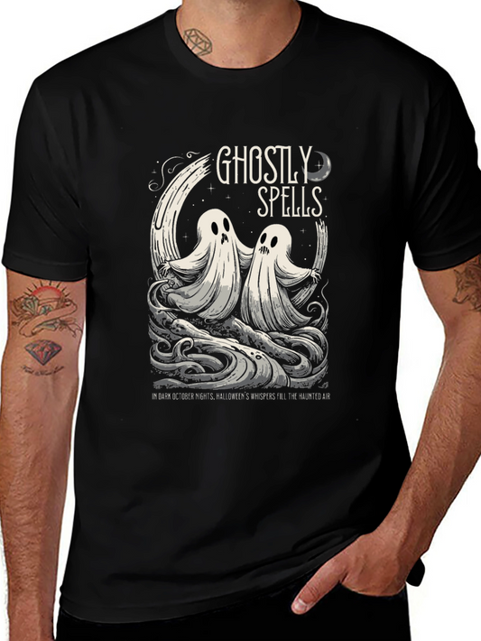 Ghostly Spells Graphic Tee - Halloween Shirt