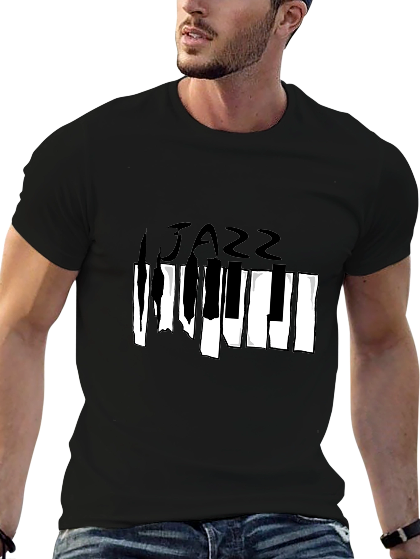 Jazz Piano Graphic Tee - Stylish Music Lover Shirt