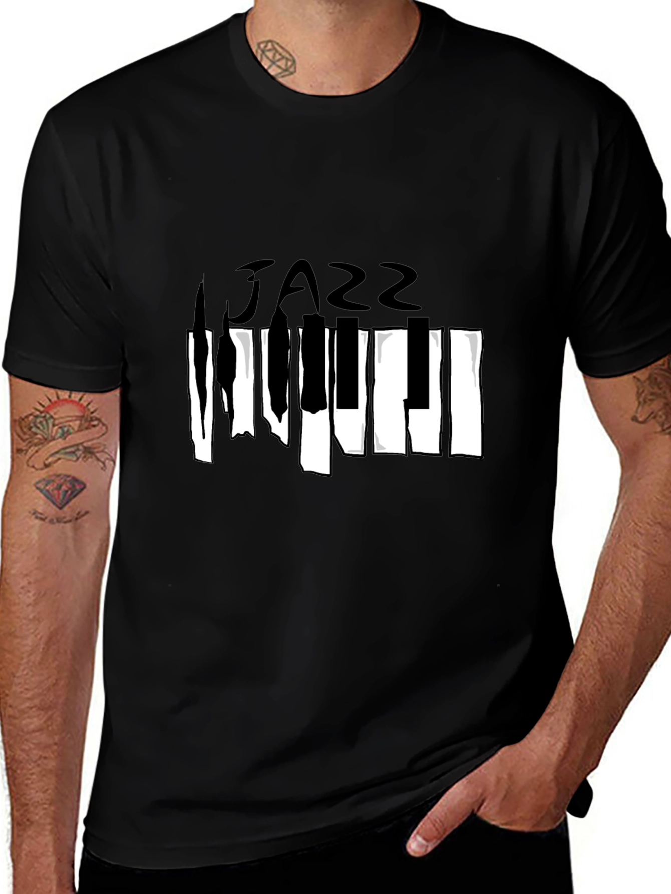 Jazz Piano Graphic Tee - Stylish Music Lover Shirt