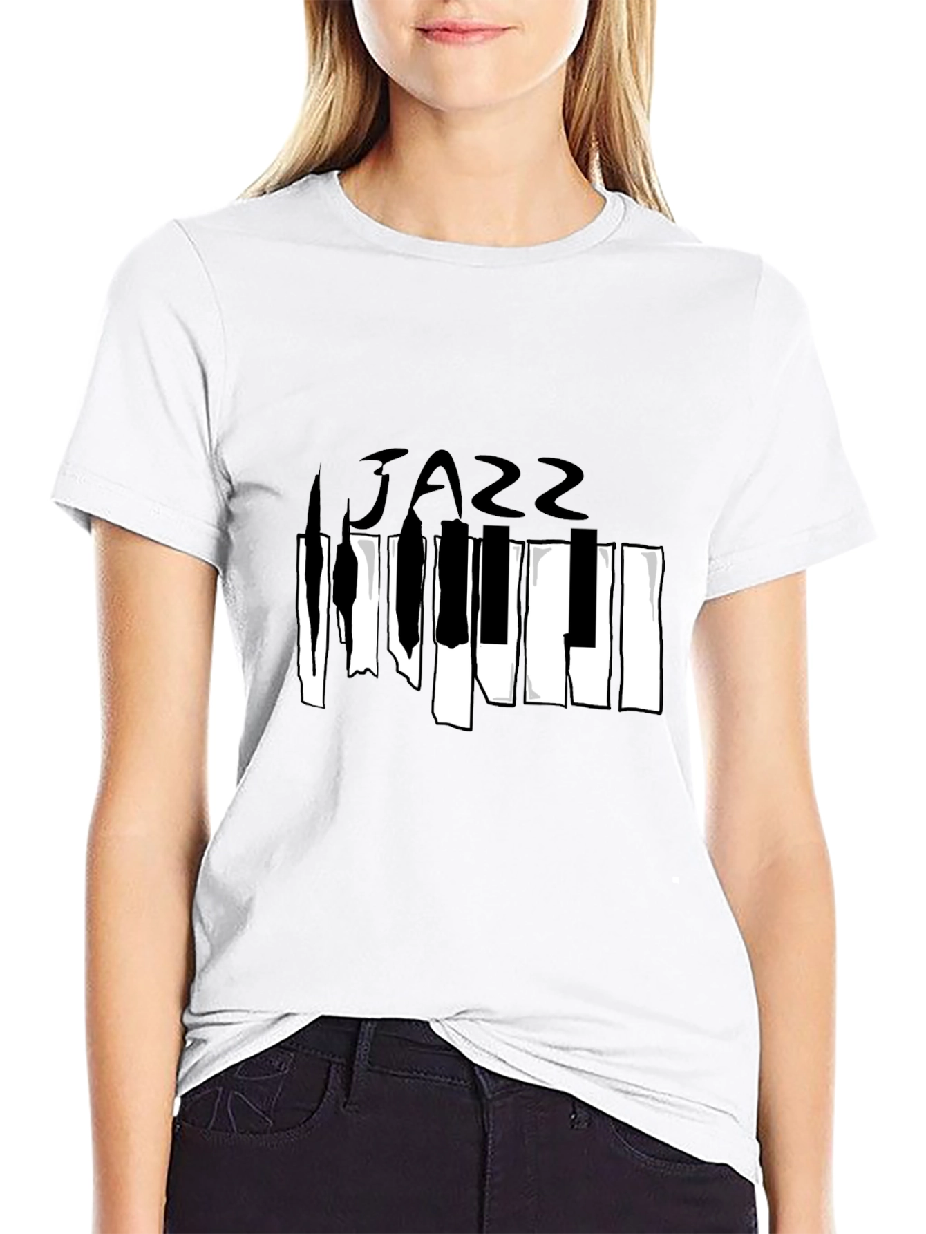 Jazz Piano Graphic Tee - Stylish Music Lover Shirt