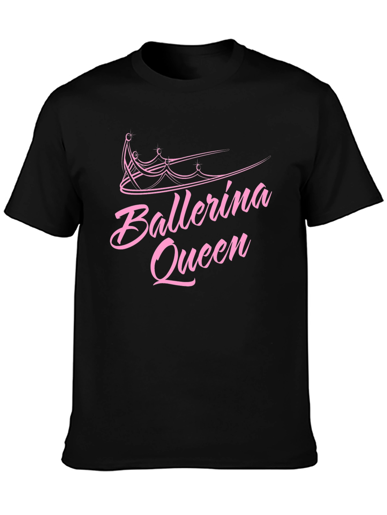 Ballerina Queen Black Graphic T-Shirt