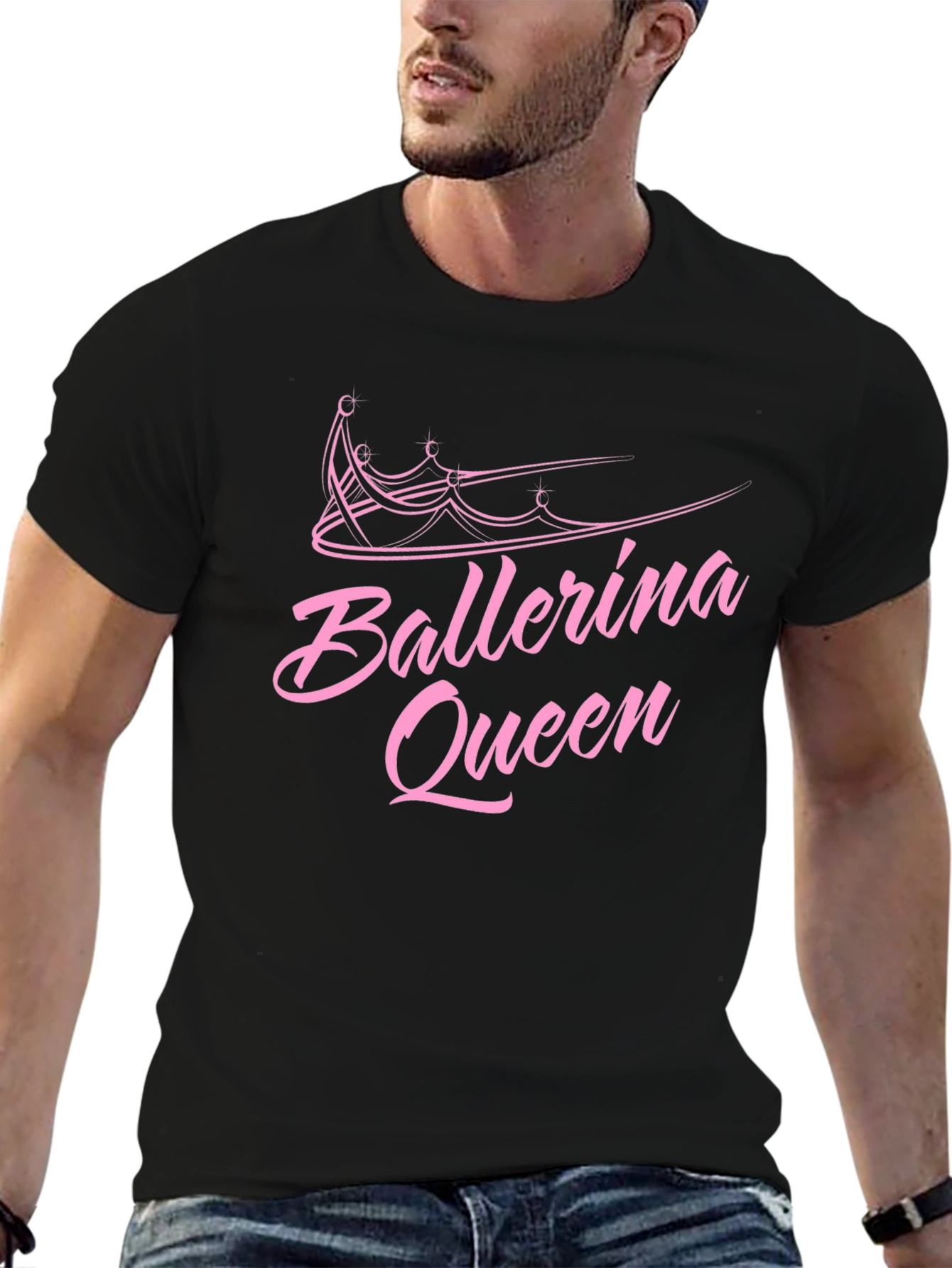 Ballerina Queen Black Graphic T-Shirt