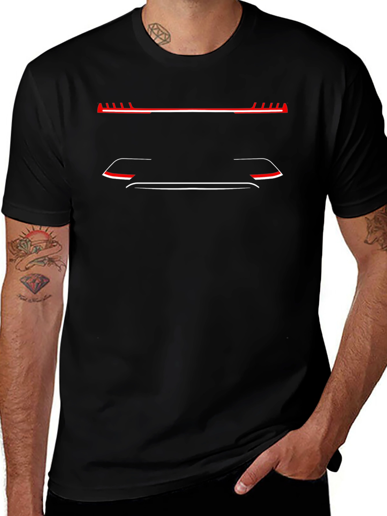 Modern Car Tail Light Graphic T-Shirt
