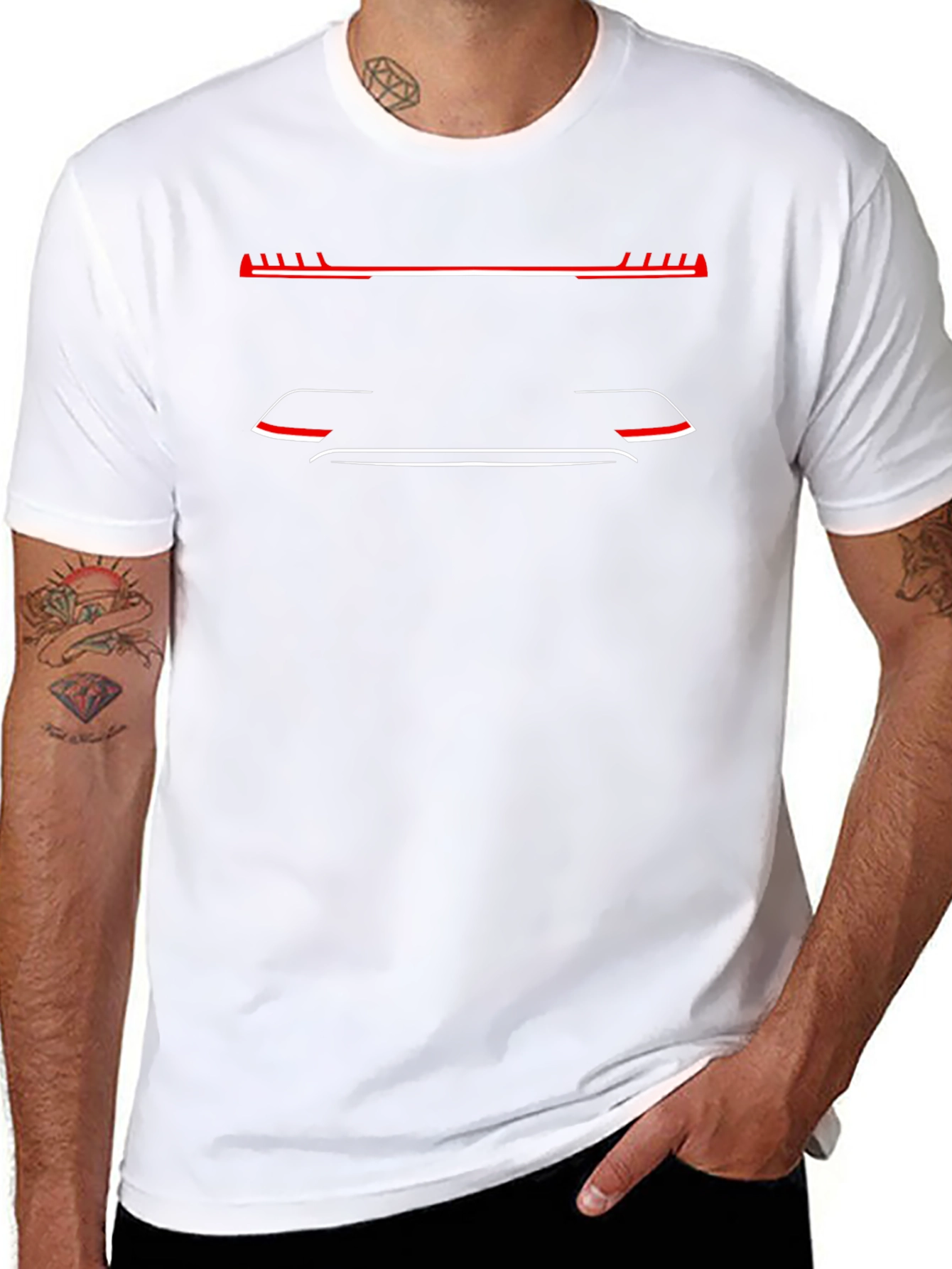 Modern Car Tail Light Graphic T-Shirt