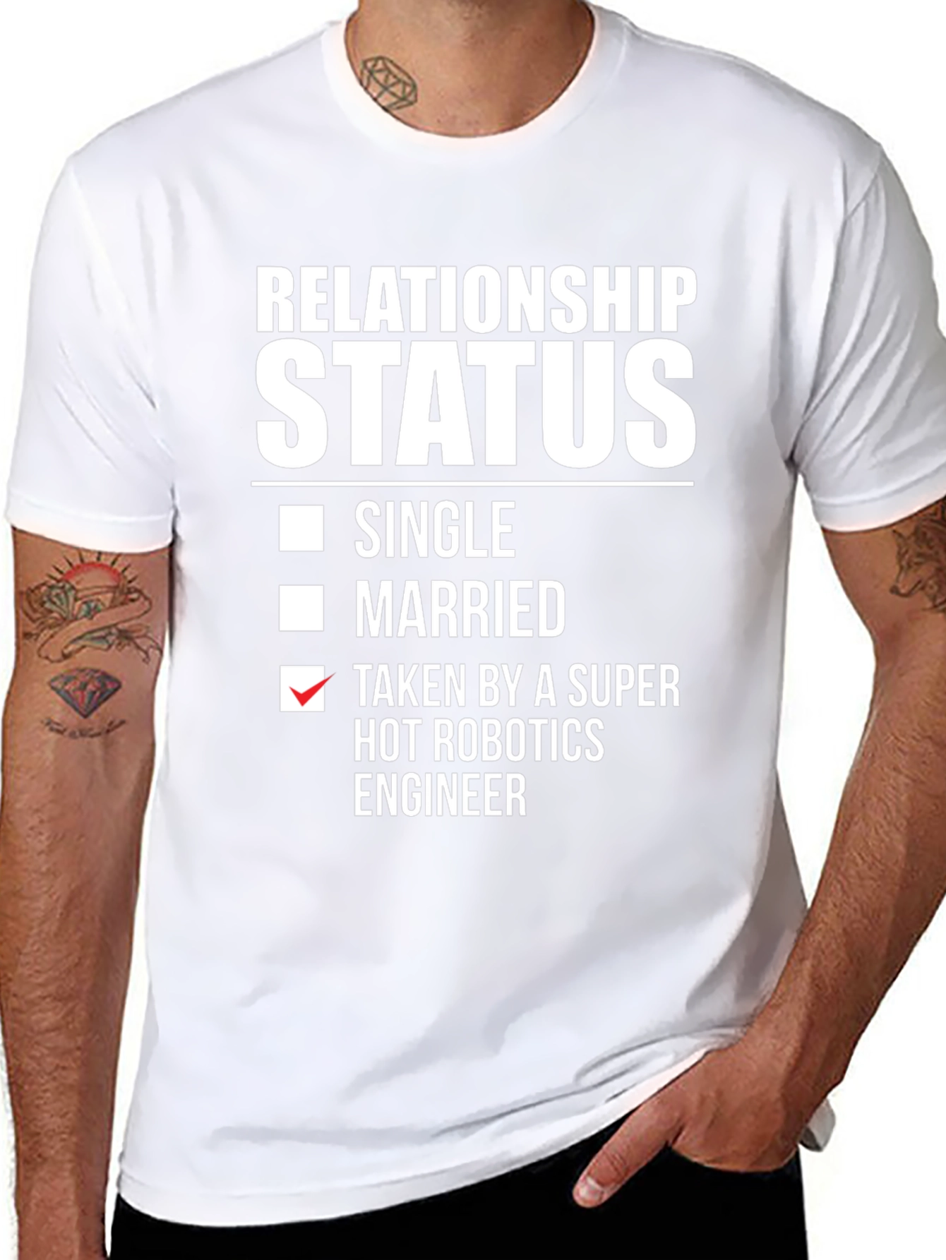 Funny Relationship Status Robotics Engineer T-Shirt