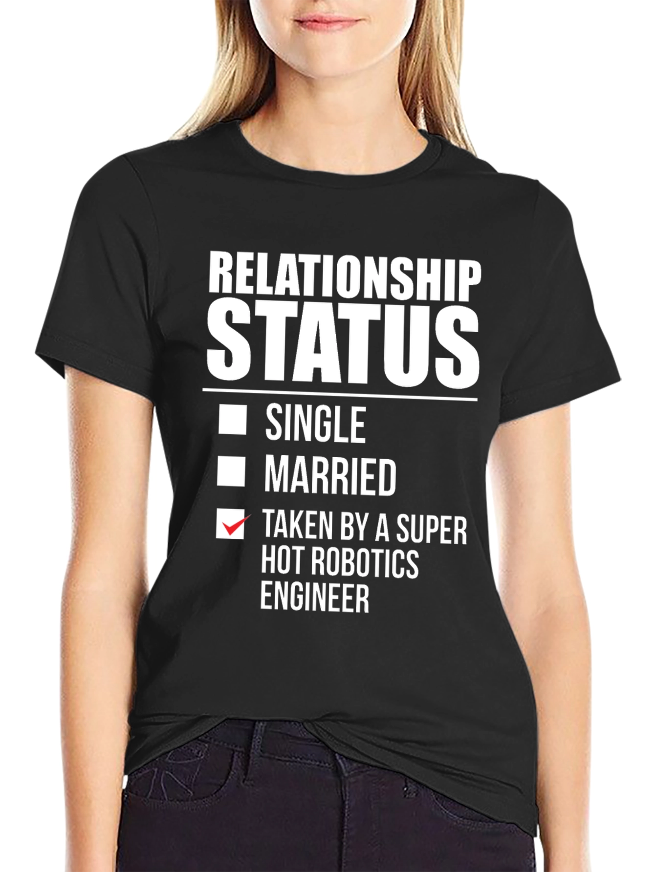 Funny Relationship Status Robotics Engineer T-Shirt