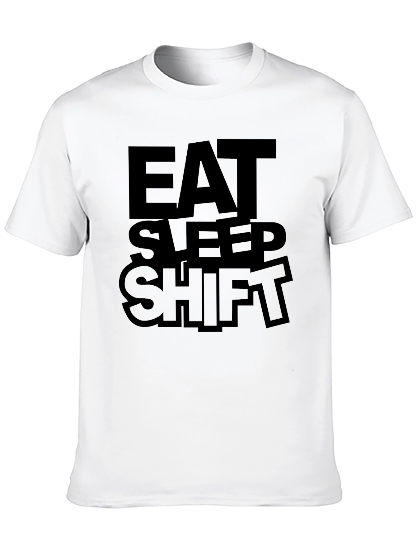 Eat Sleep Shift Graphic Tee - Black