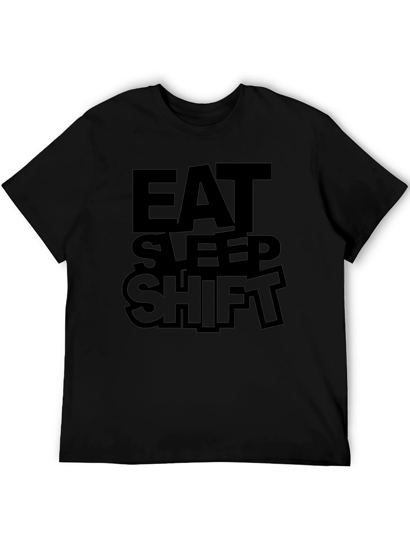Eat Sleep Shift Graphic Tee - Black