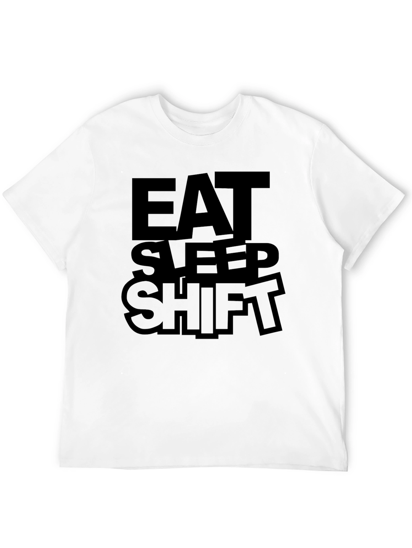 Eat Sleep Shift Graphic Tee - Black