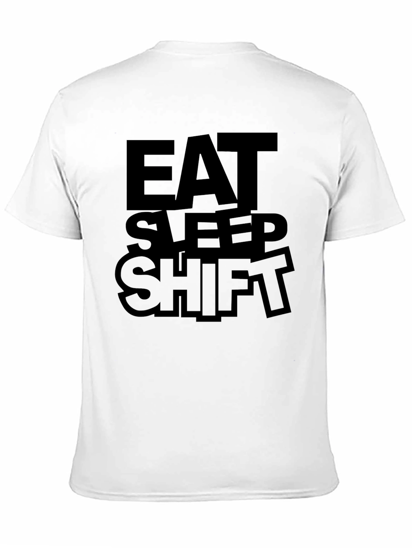 Eat Sleep Shift Graphic Tee - Black