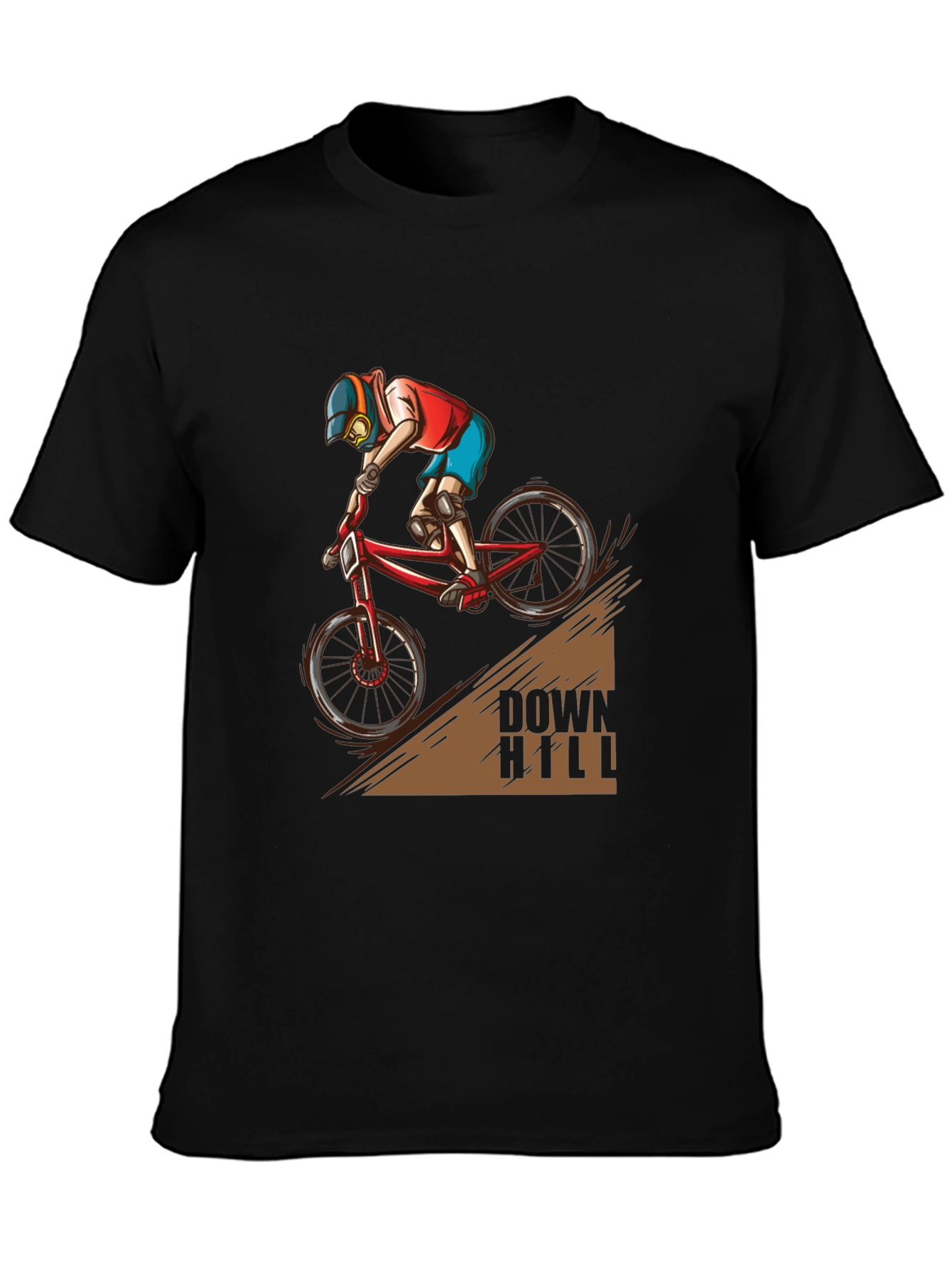 Downhill Biker T-Shirt - Extreme Sports Graphic Tee