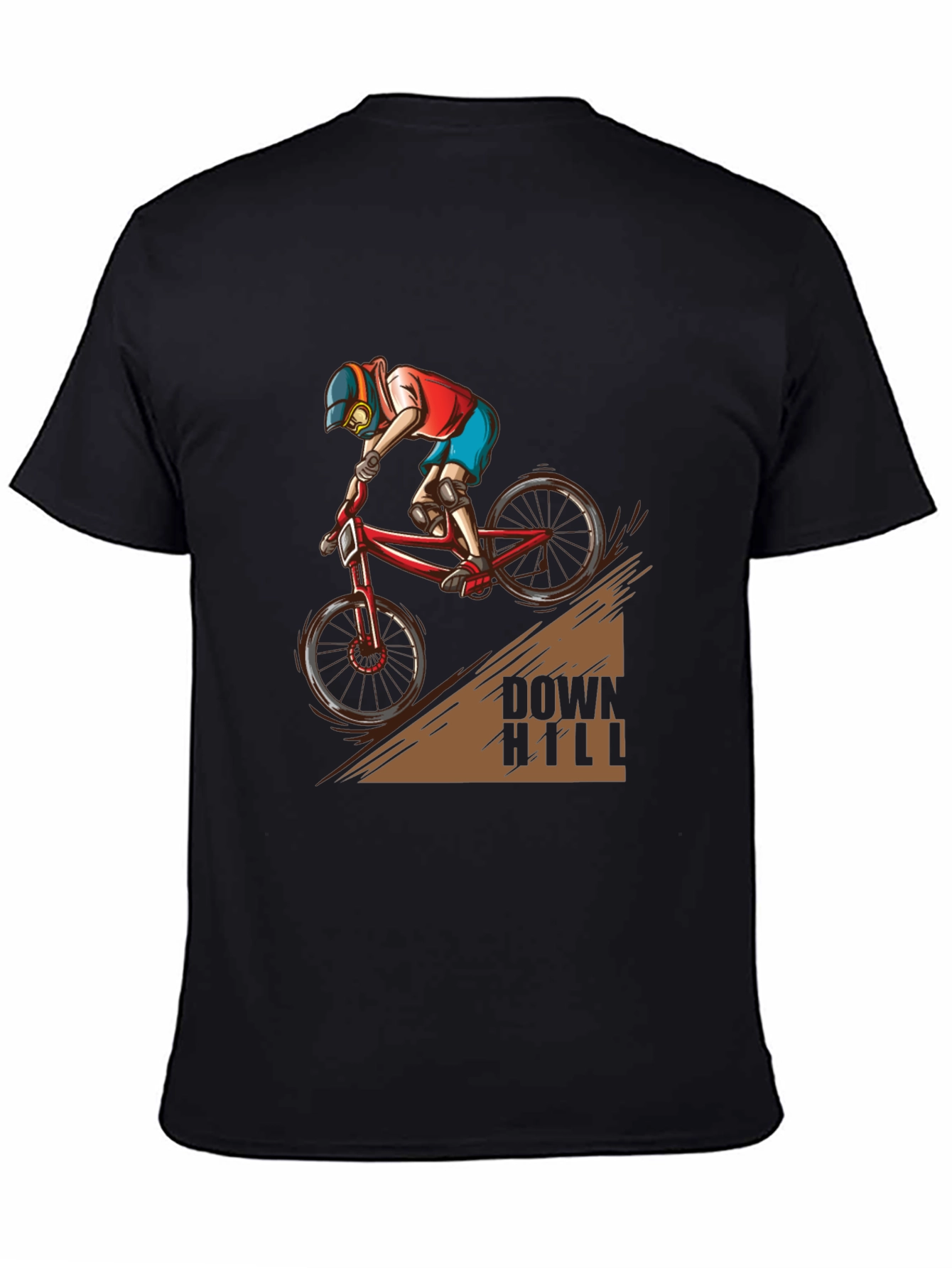 Downhill Biker T-Shirt - Extreme Sports Graphic Tee