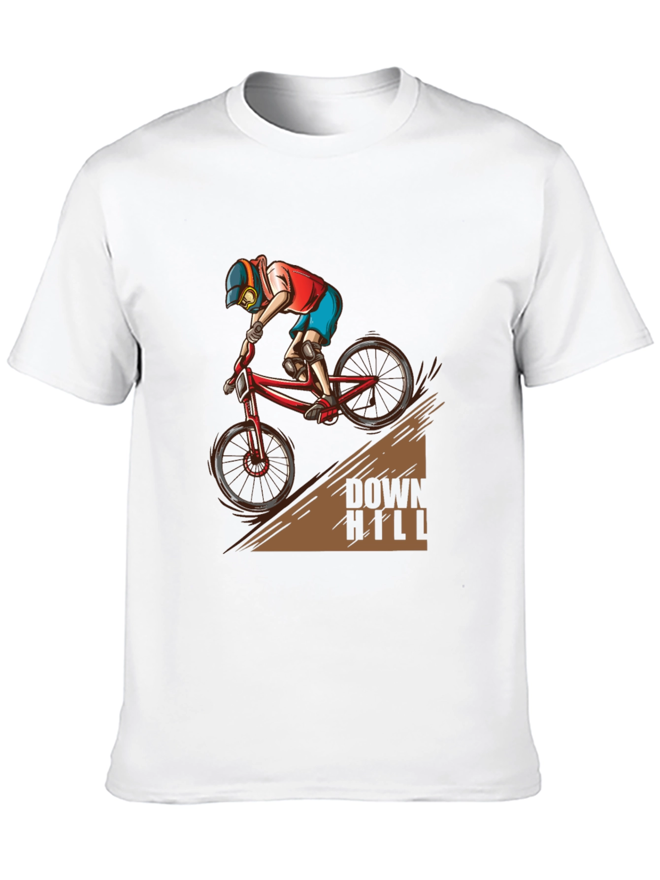 Downhill Biker T-Shirt - Extreme Sports Graphic Tee