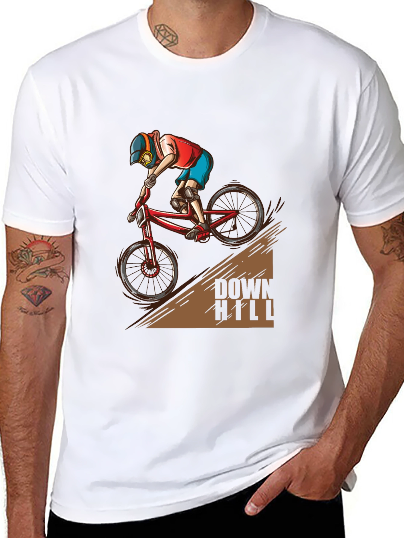 Downhill Biker T-Shirt - Extreme Sports Graphic Tee
