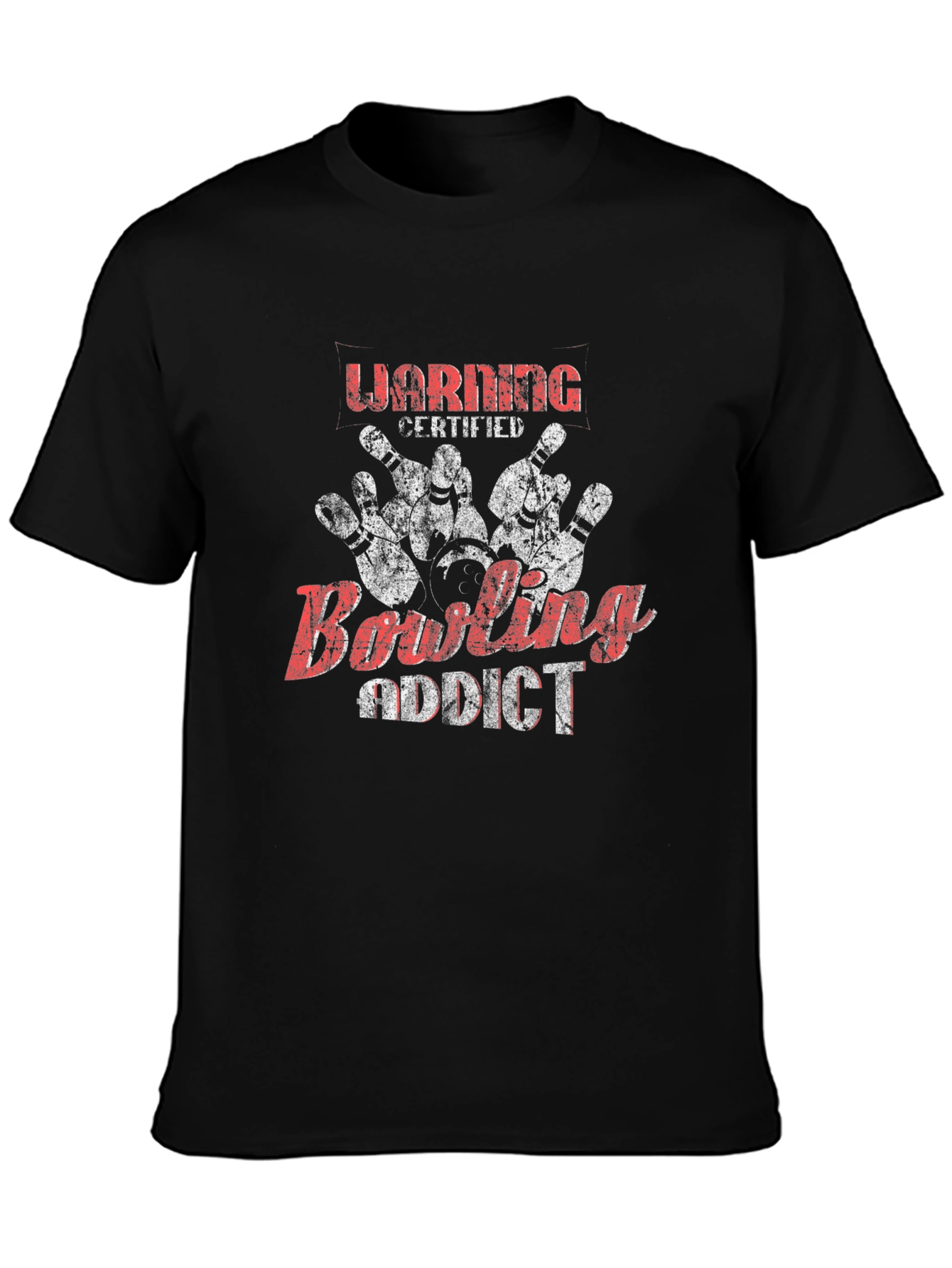 Bowling Addict Black T-Shirt
