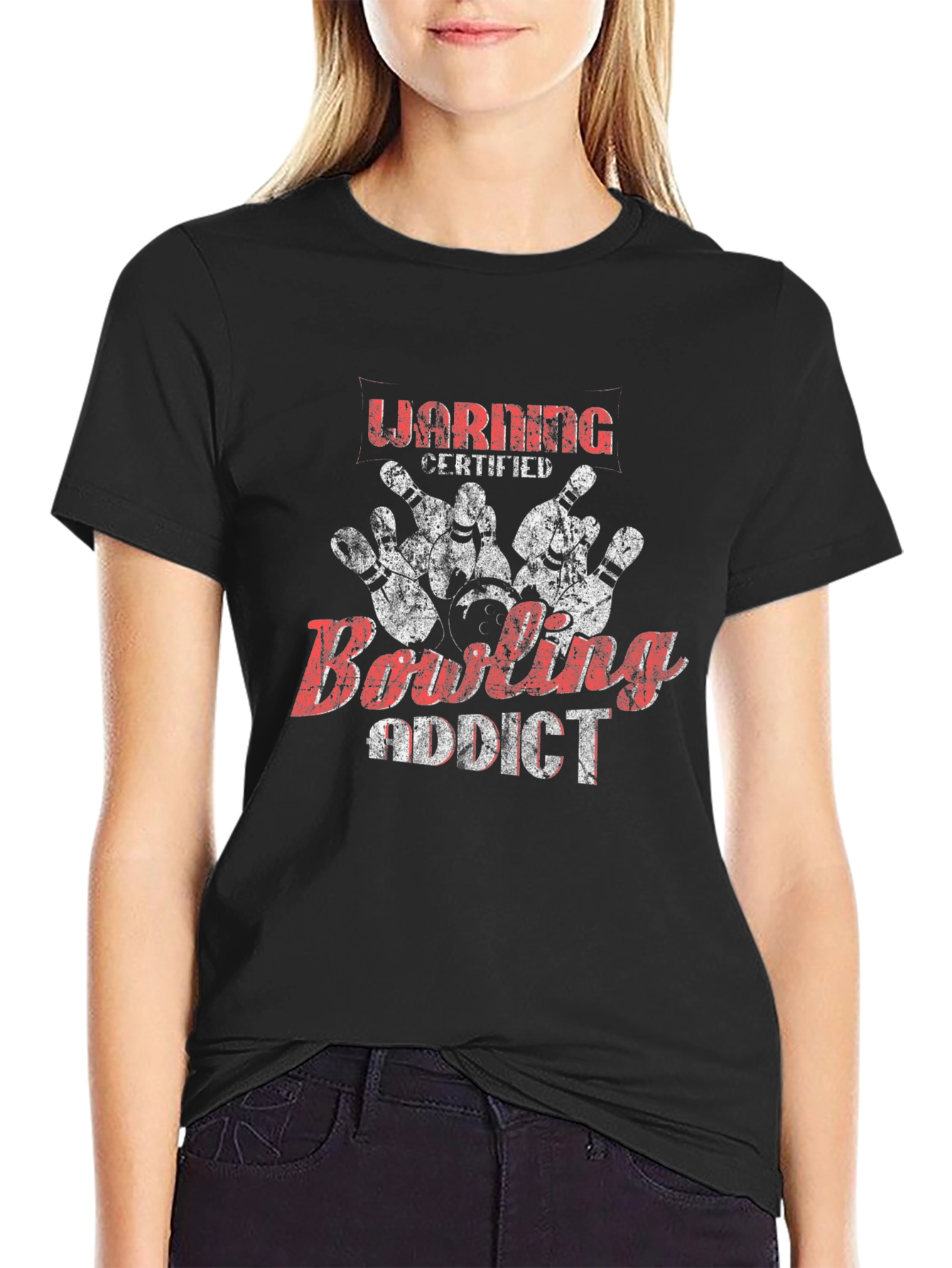 Bowling Addict Black T-Shirt