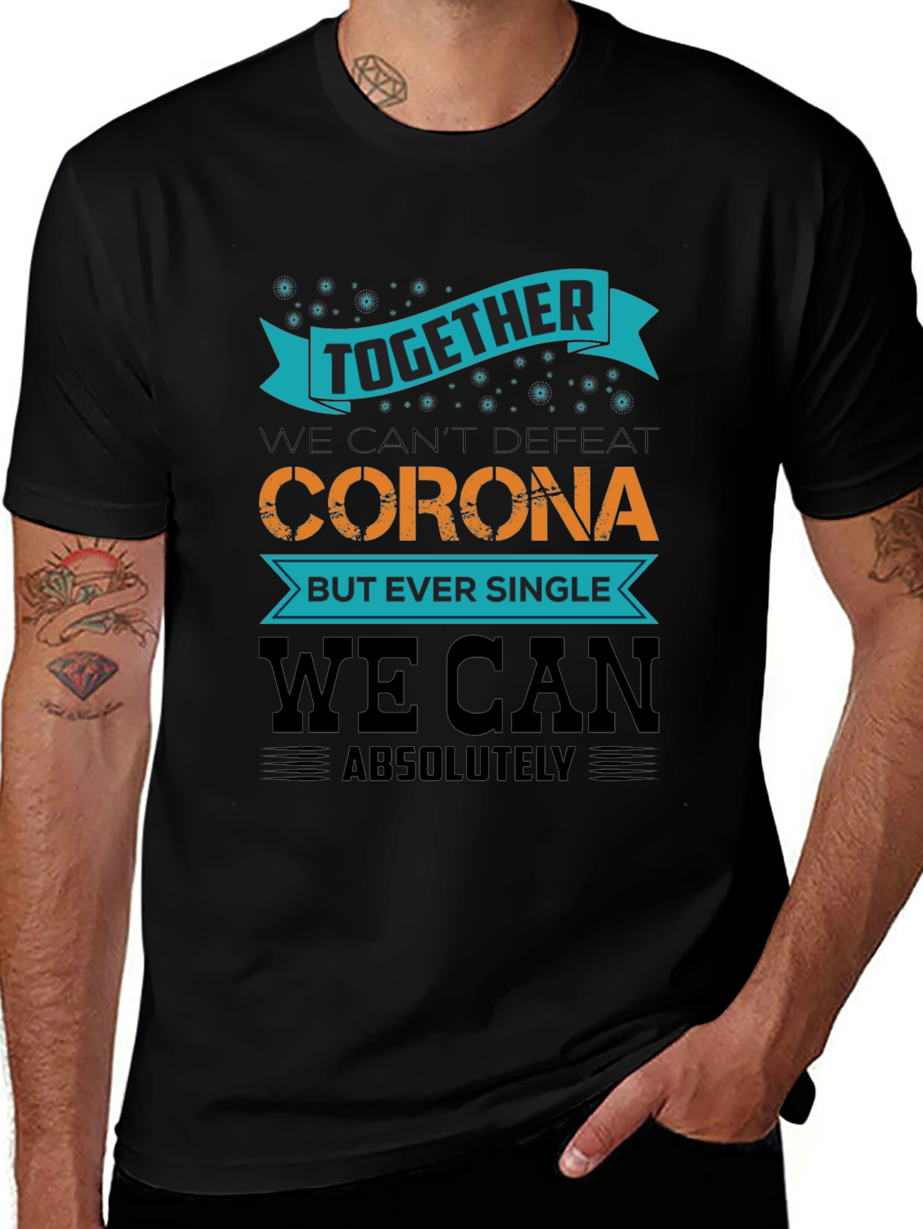 Together We Can Black T-Shirt
