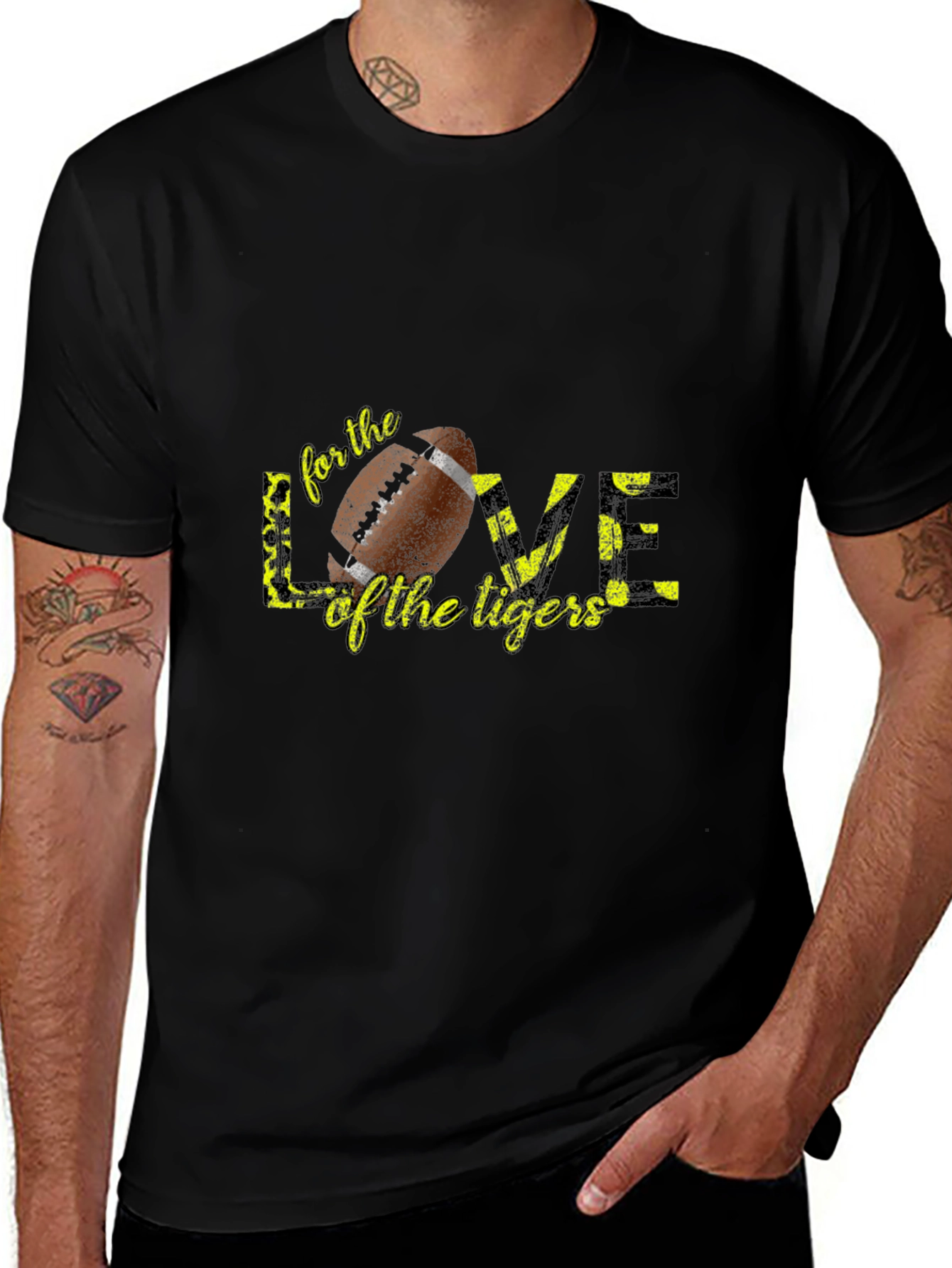 Love for the Tigers Football Graphic Tee