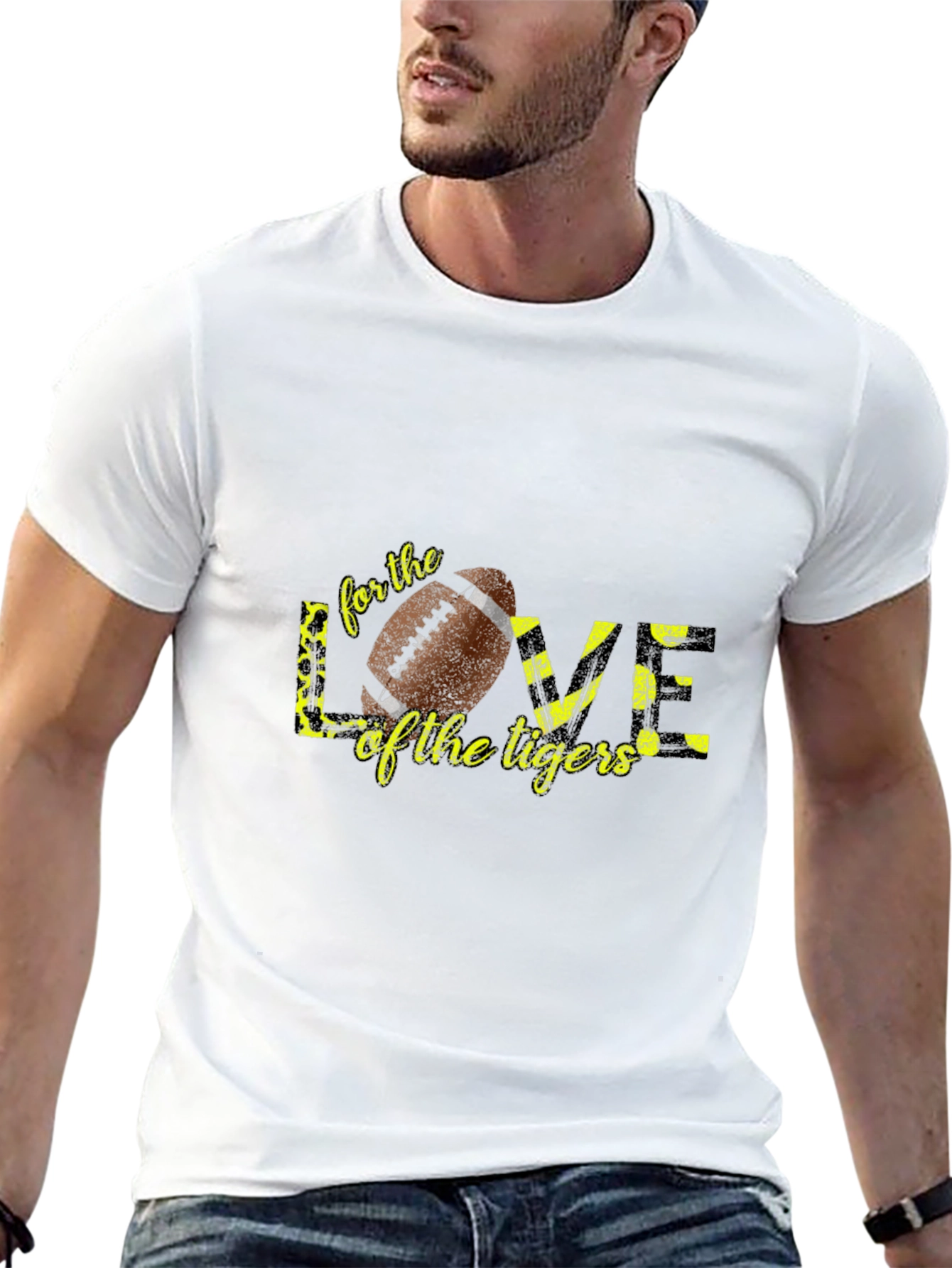 Love for the Tigers Football Graphic Tee