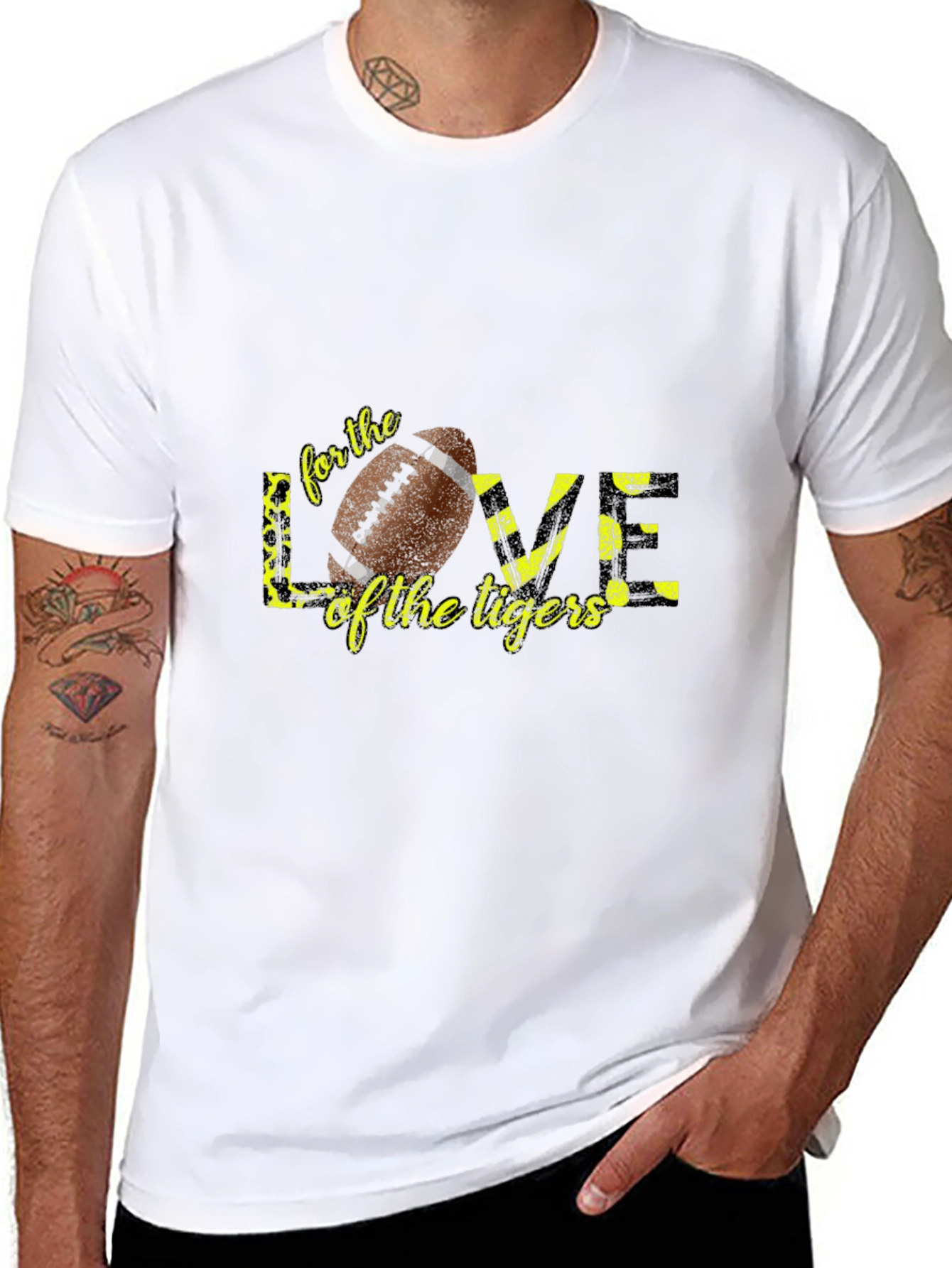 Love for the Tigers Football Graphic Tee