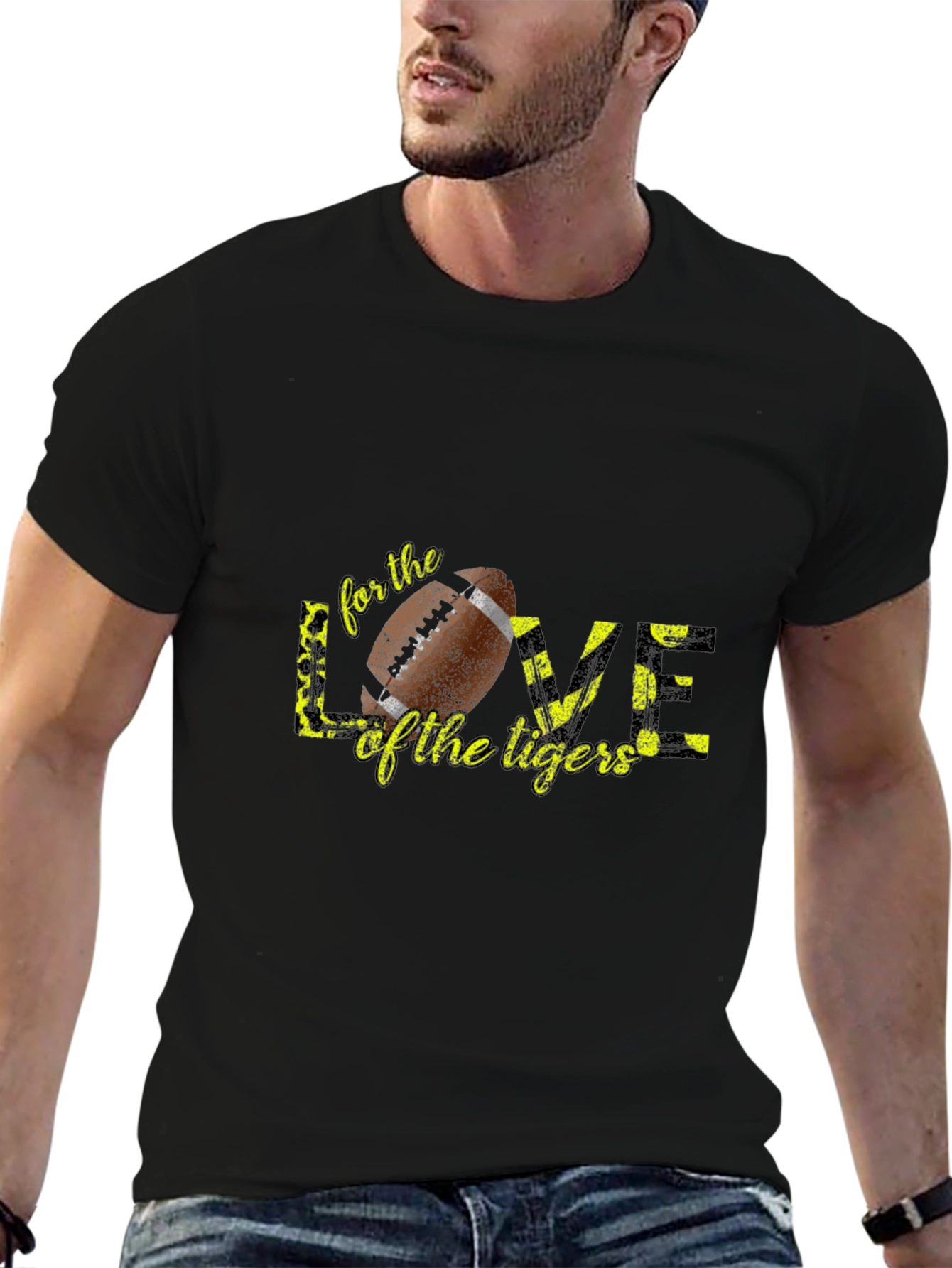 Love for the Tigers Football Graphic Tee