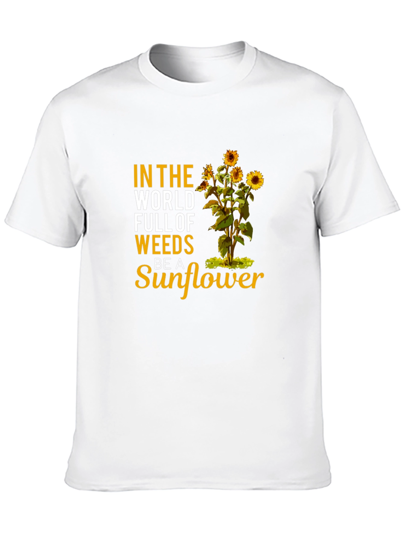 Be a Sunflower Graphic T-Shirt - Black
