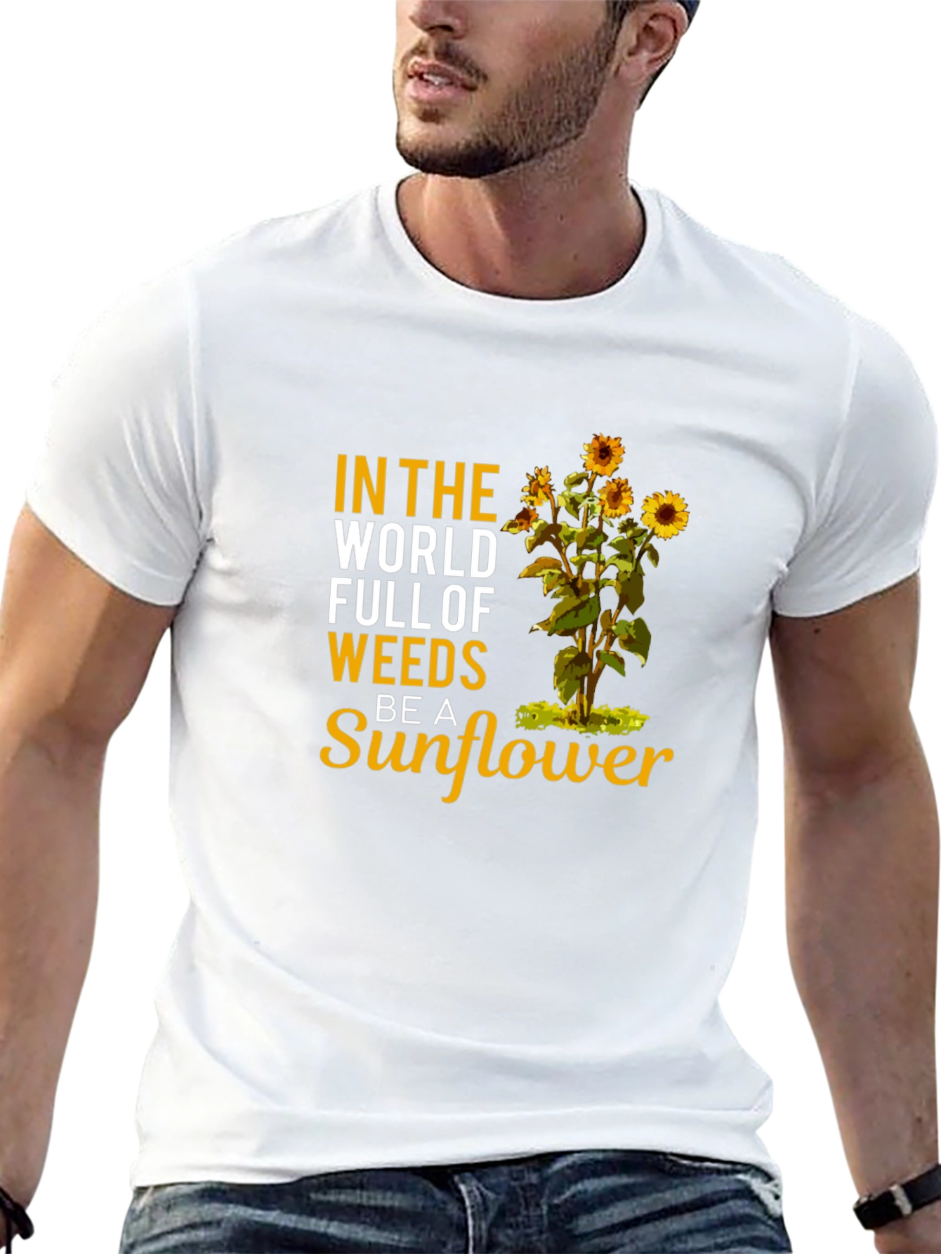 Be a Sunflower Graphic T-Shirt - Black