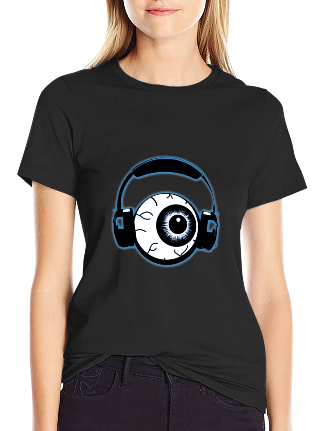 Eye See Music Graphic T-Shirt - Cool Design