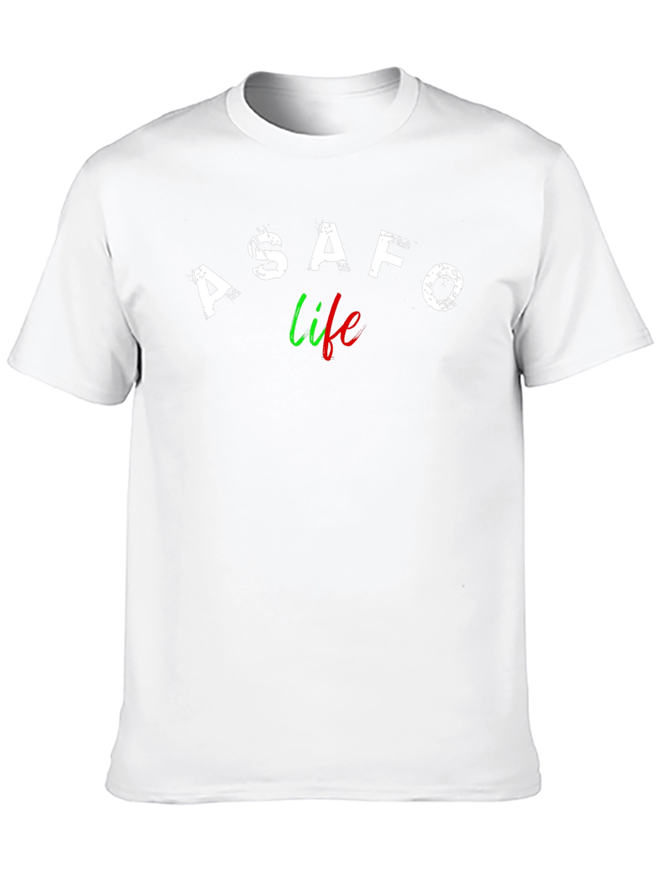 ASAFO Life Graphic Tee - Stylish Black T-Shirt