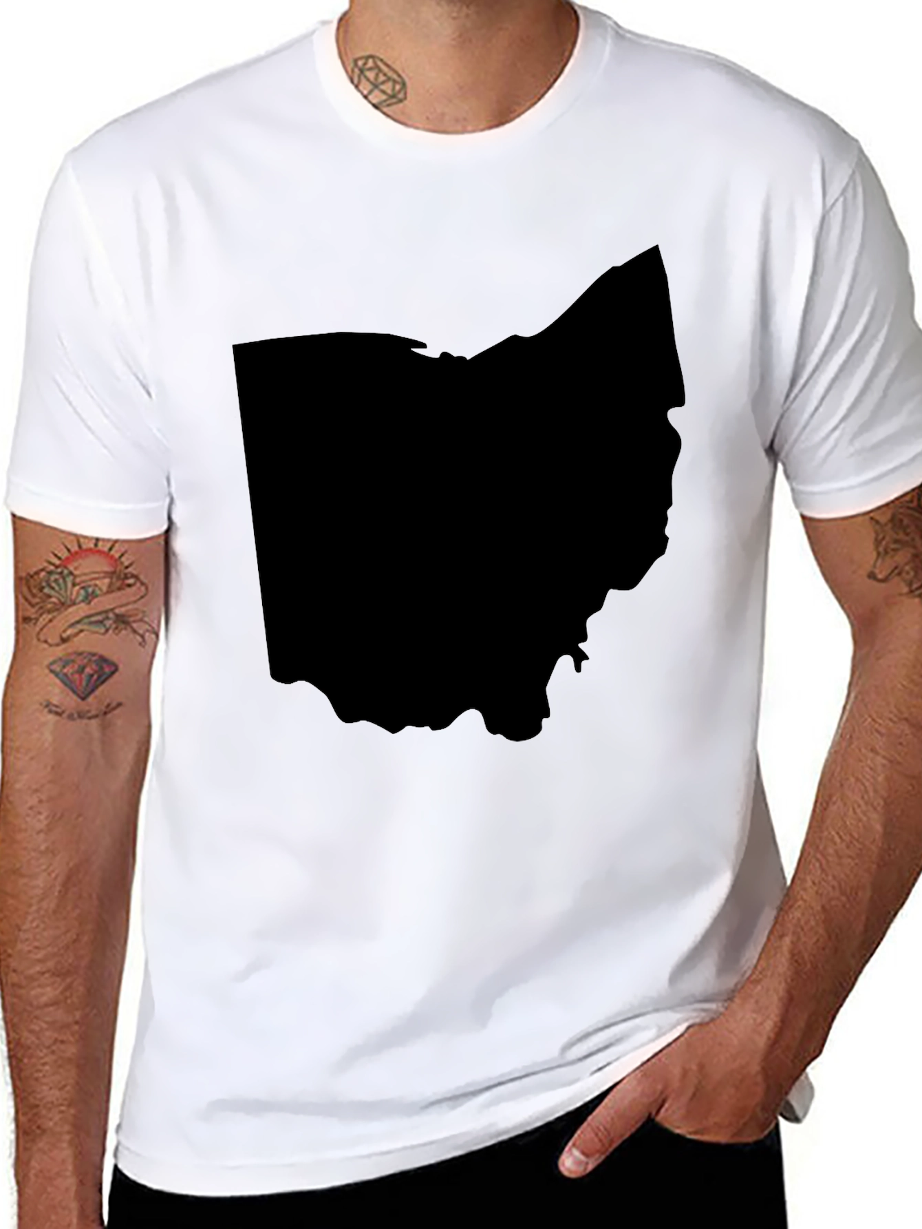 Ohio State Silhouette Graphic Tee - Black