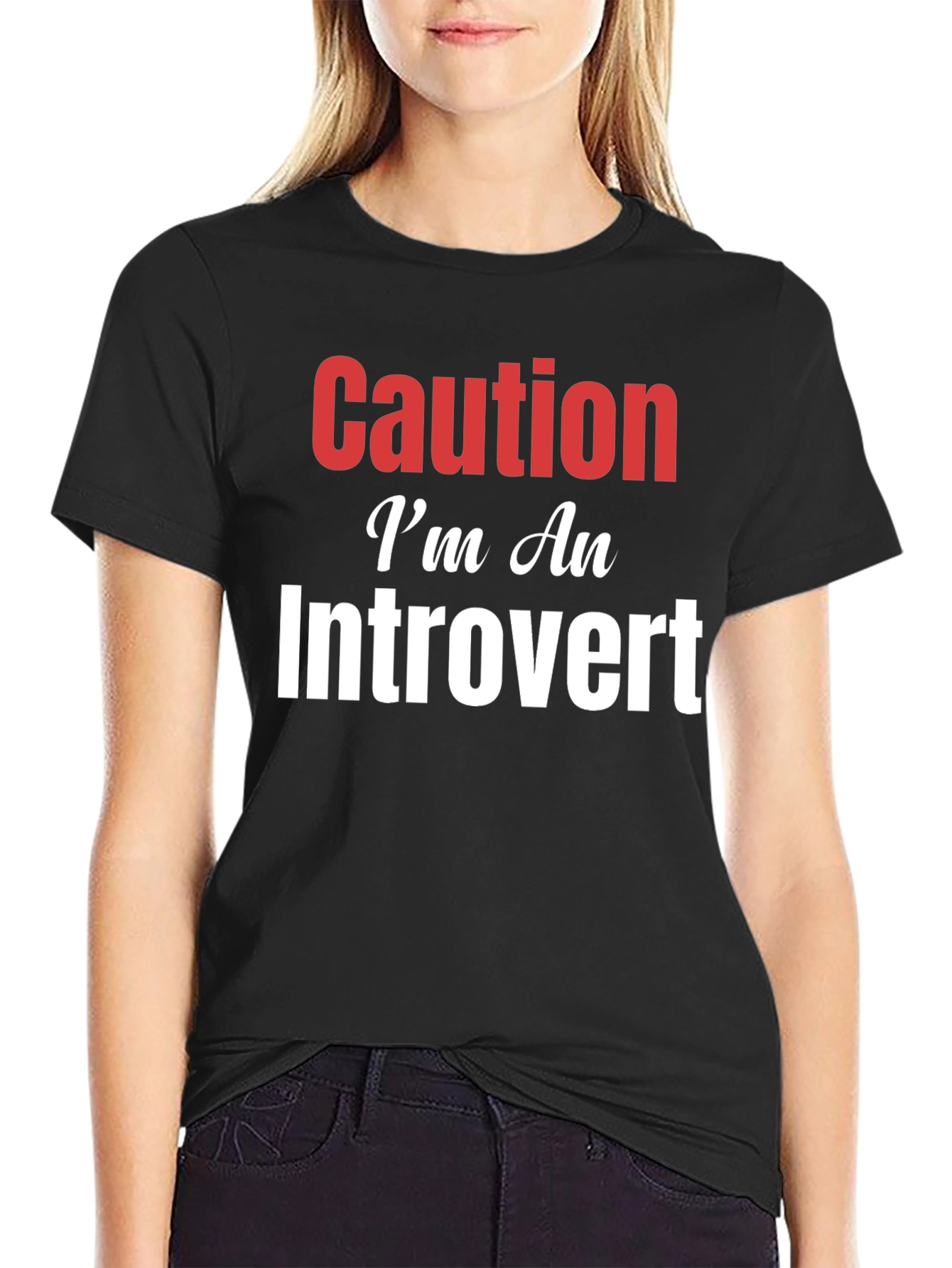 Caution Im An Introvert Graphic T-Shirt