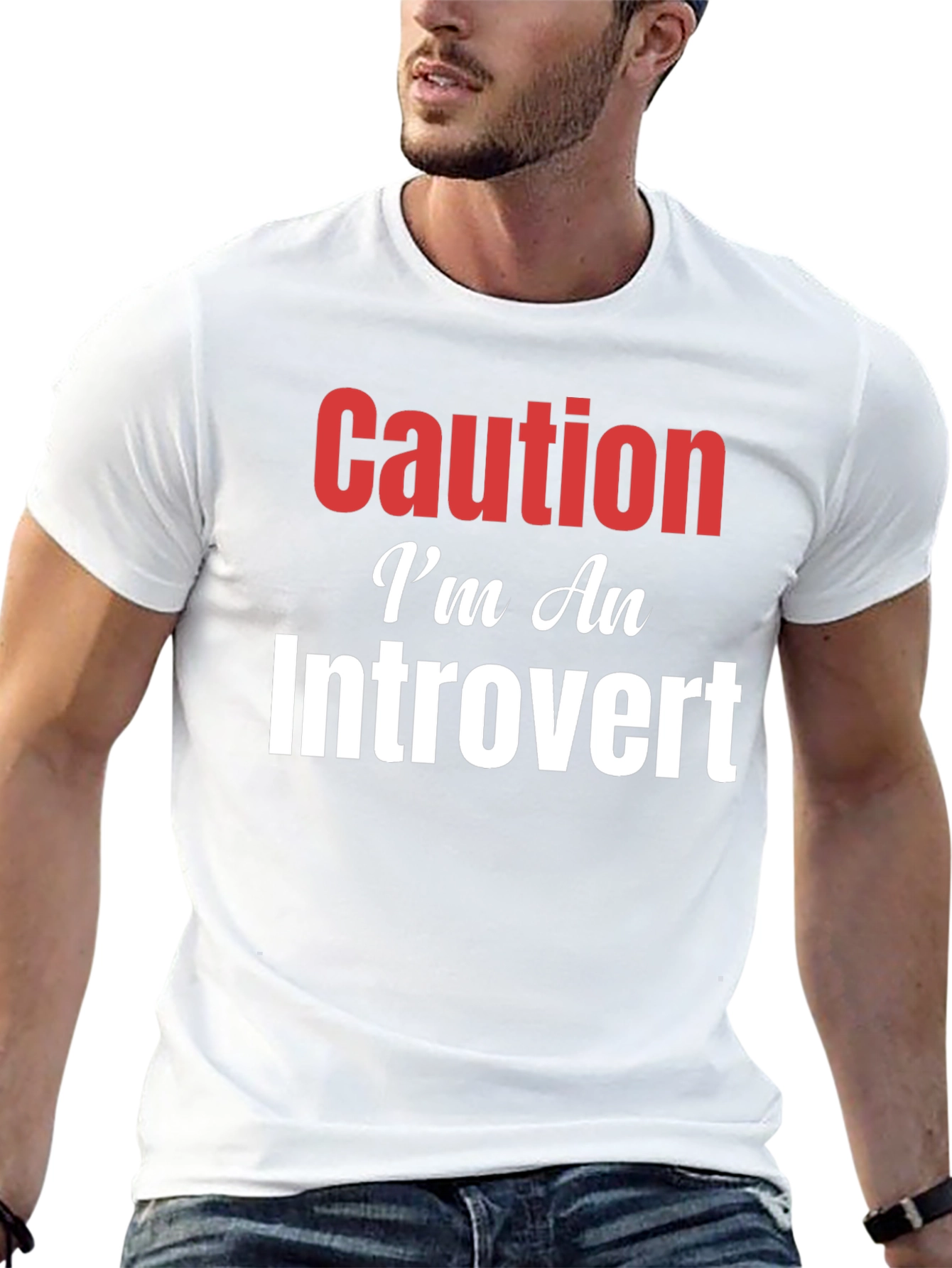 Caution Im An Introvert Graphic T-Shirt