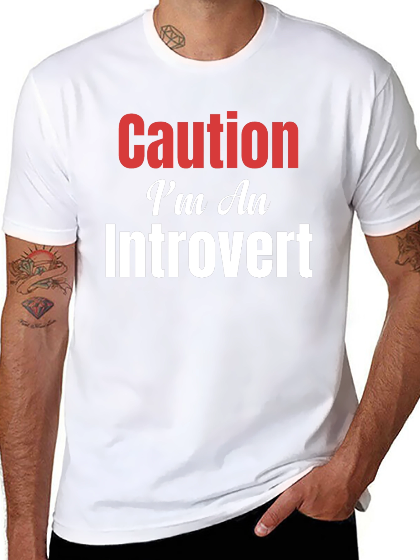 Caution Im An Introvert Graphic T-Shirt