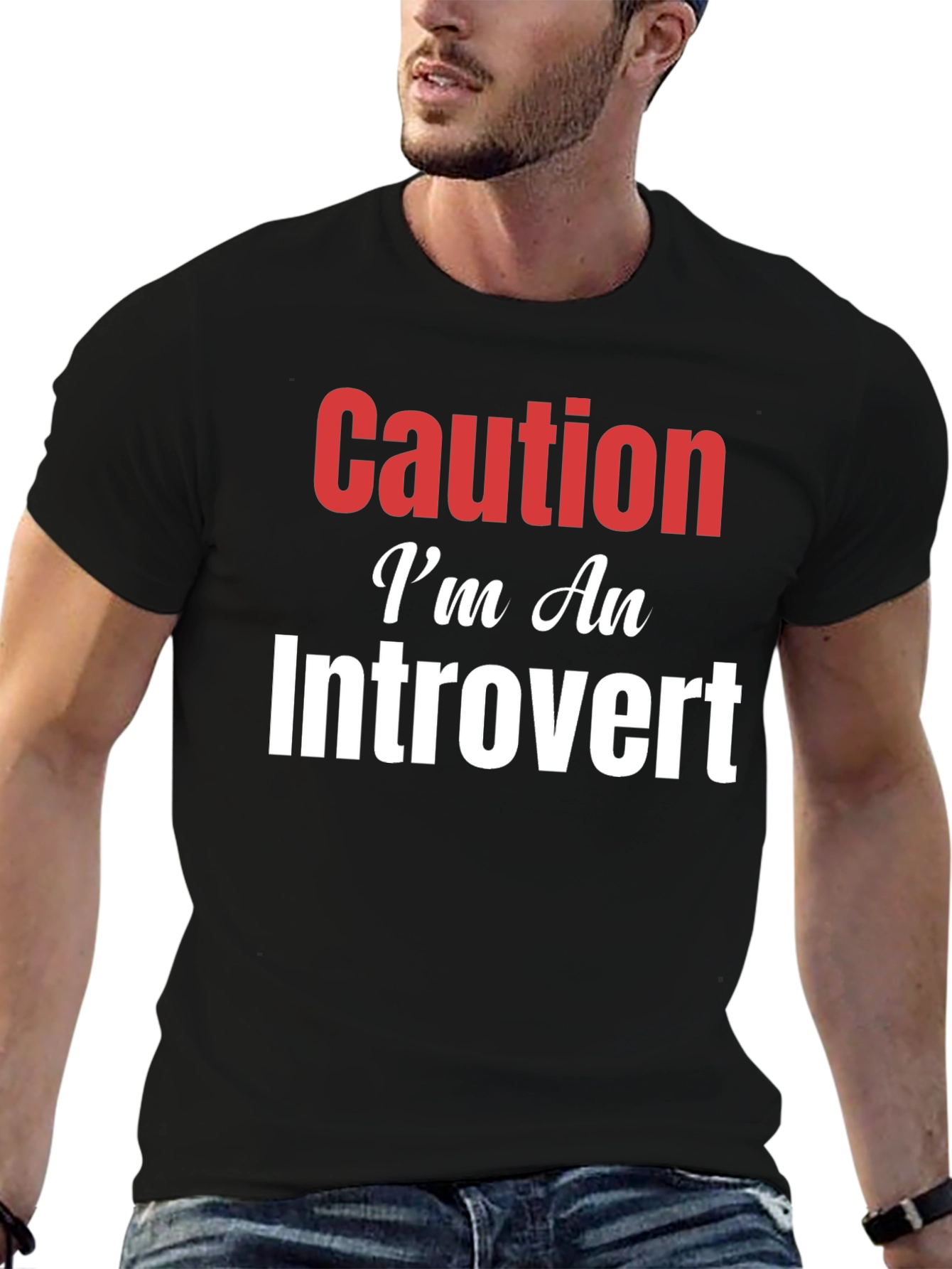 Caution Im An Introvert Graphic T-Shirt